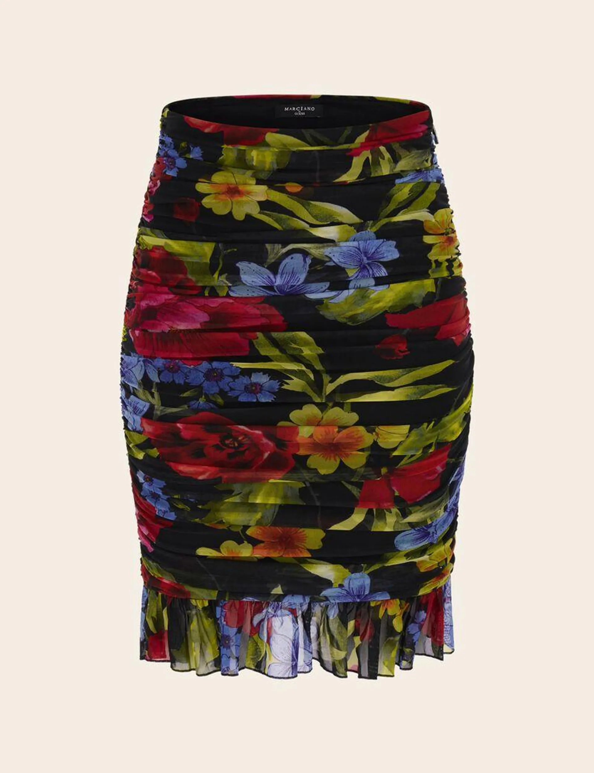 Marciano Floral Print Mini Skirt