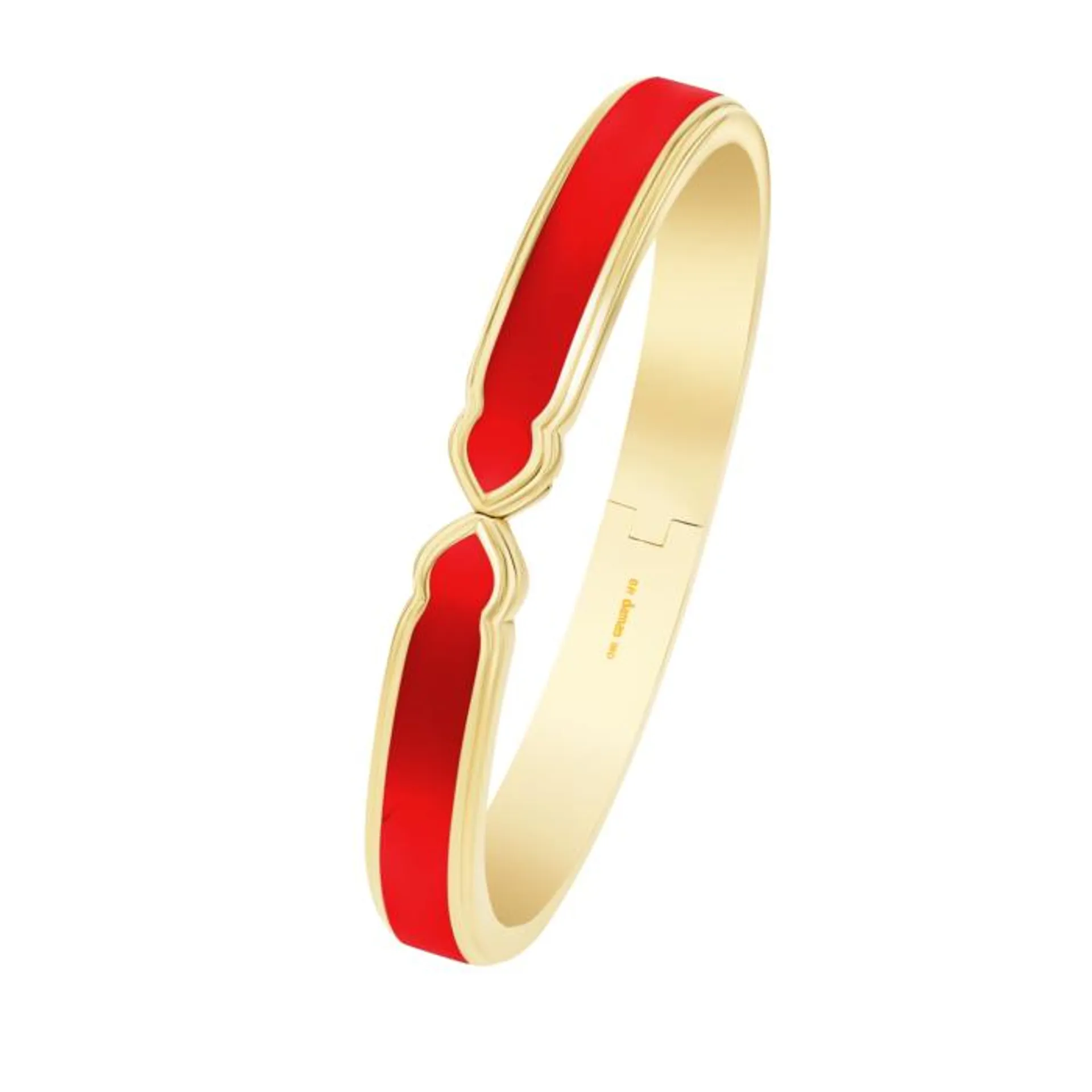 Casablanca Brass Bangle with Red Ceramic motif 9mm