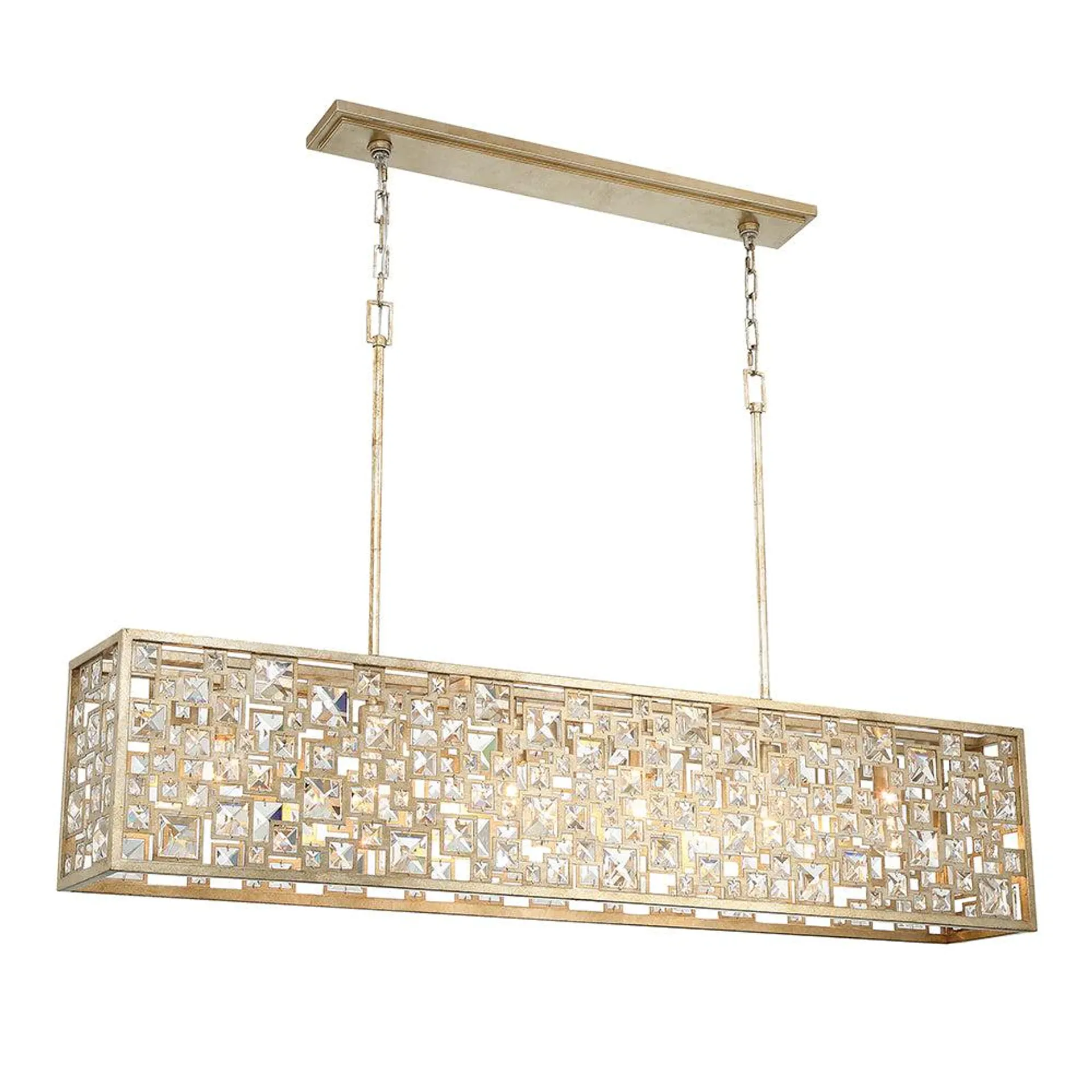 Ramsey II 6 Light Linear Chandelier - Antique Silver