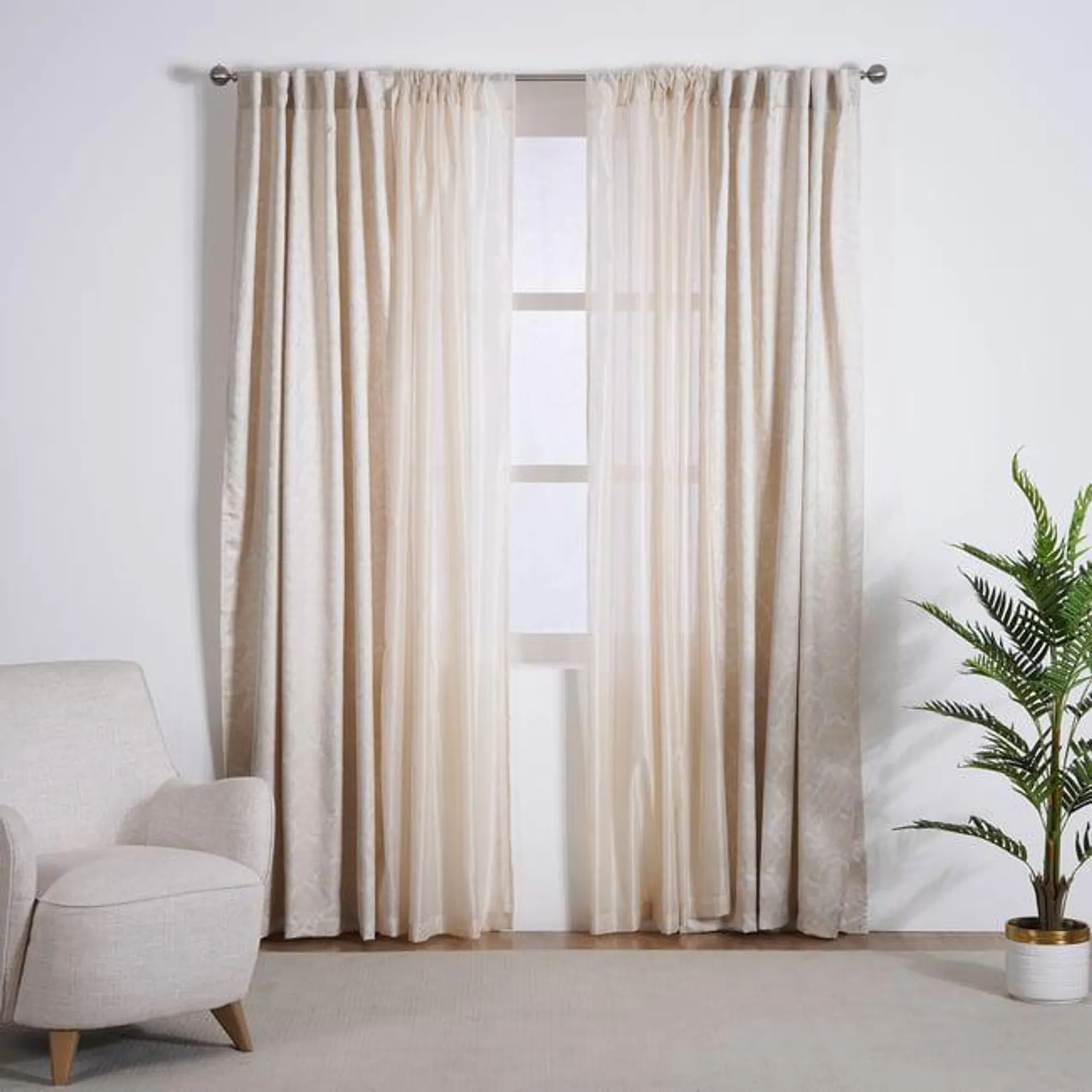 serafina 4-piece curtain set 130x240cm - off white