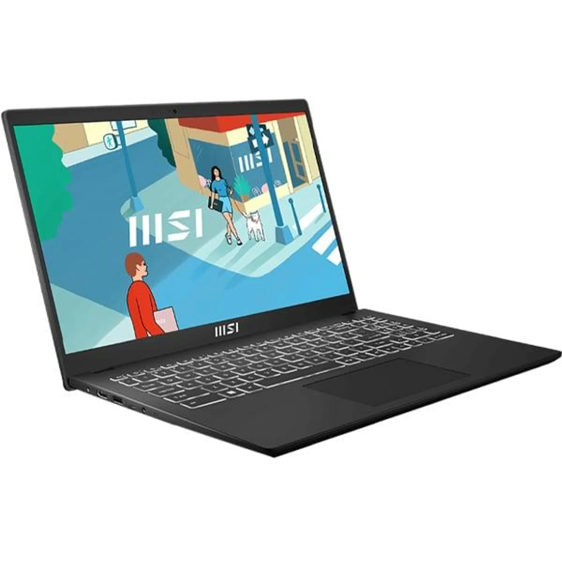 MSI Modern 15 (2023) Ultrabook – 13th Gen / Intel Core i5-1335U / 15.6inch FHD / 512GB SSD / 8GB RAM / Shared Intel Iris Xe Graphics / Windows 11 Home / English & Arabic Keyboard / Classic Black / Middle East Version – [B13M]