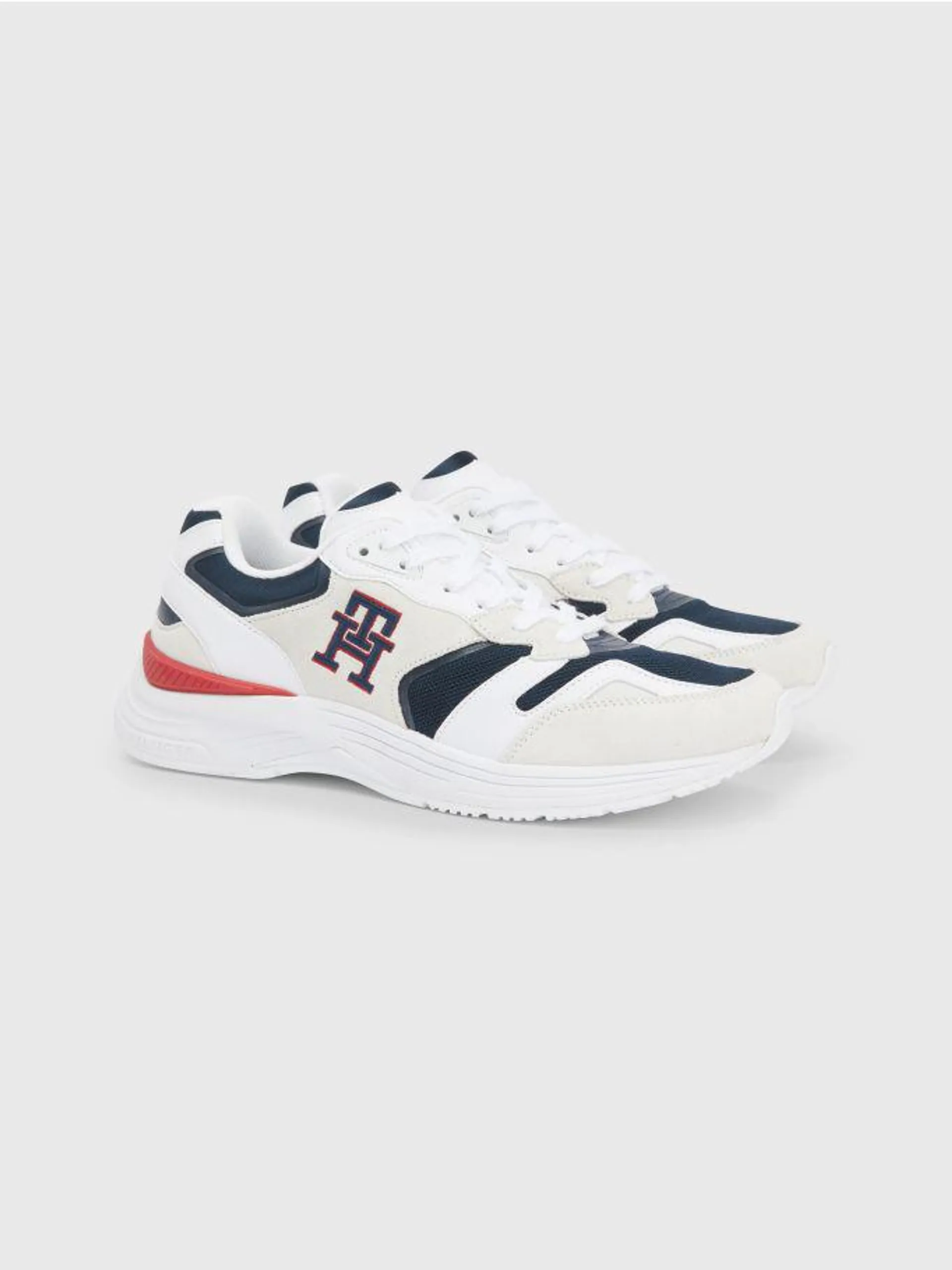 TH Modern Monogram Mixed Panel Trainers