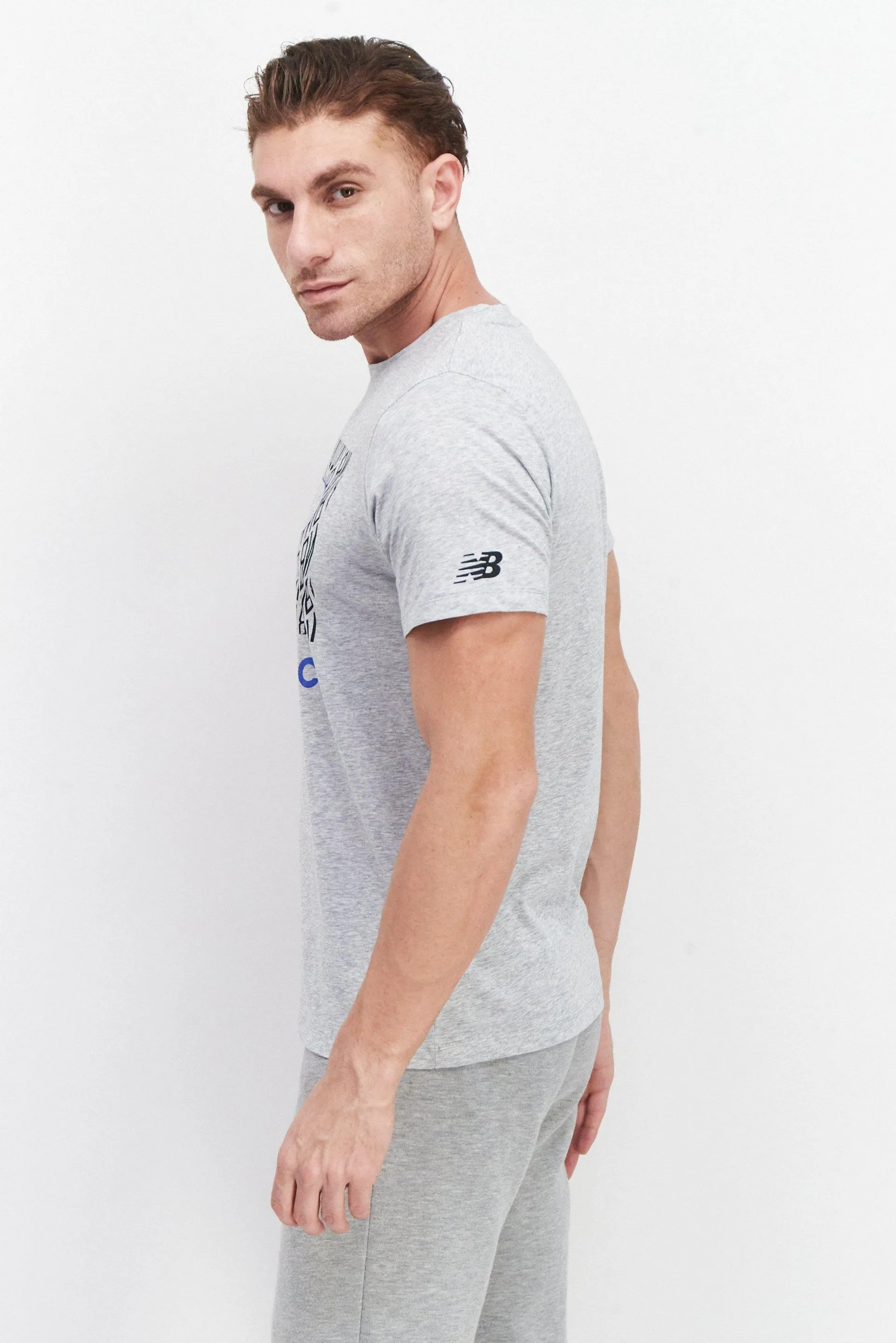 Men Sportswear Fit Short Sleeve Outdoor T-Shirt, Heather Grey