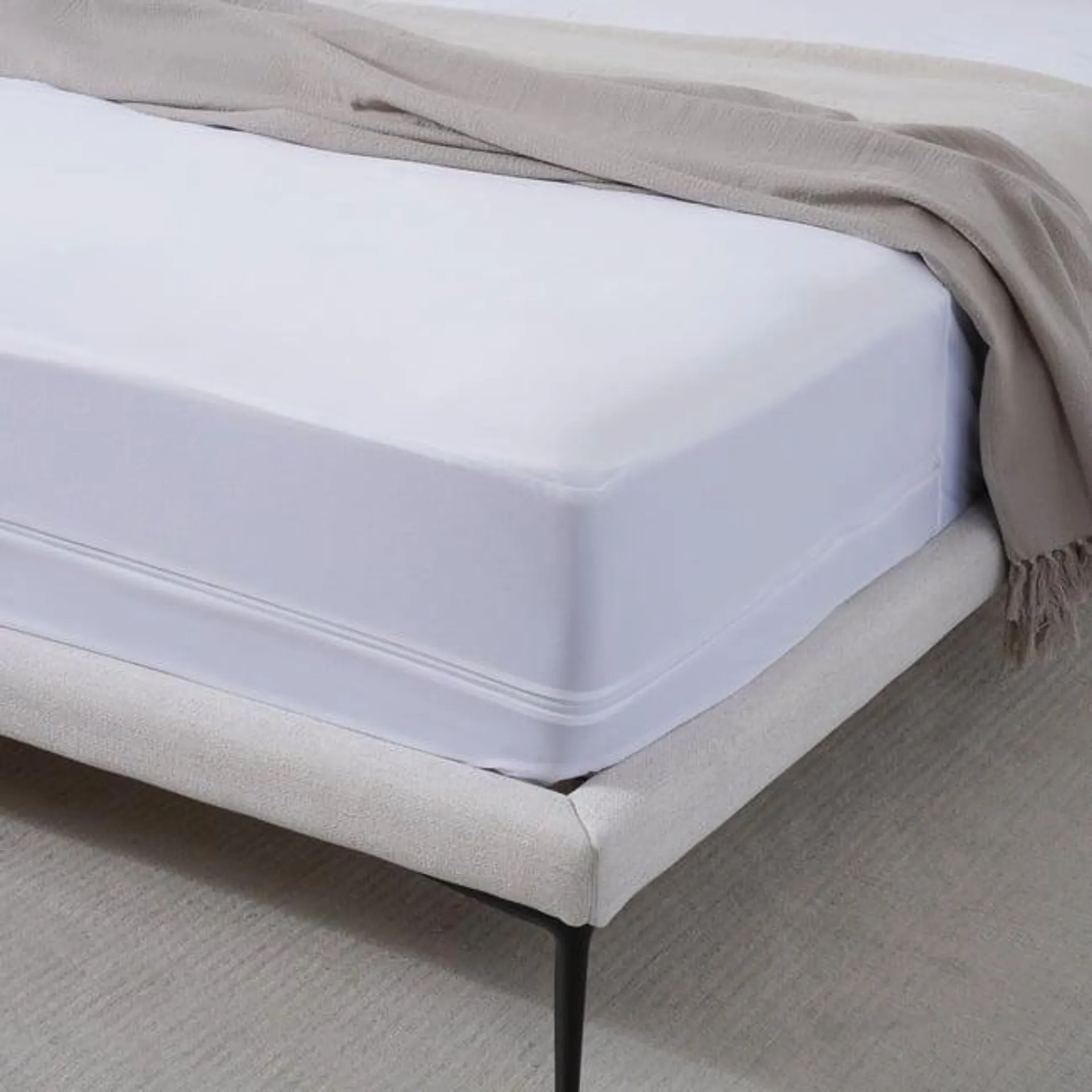 sleep guard jersey mattress encasement 120x200+33cm - white