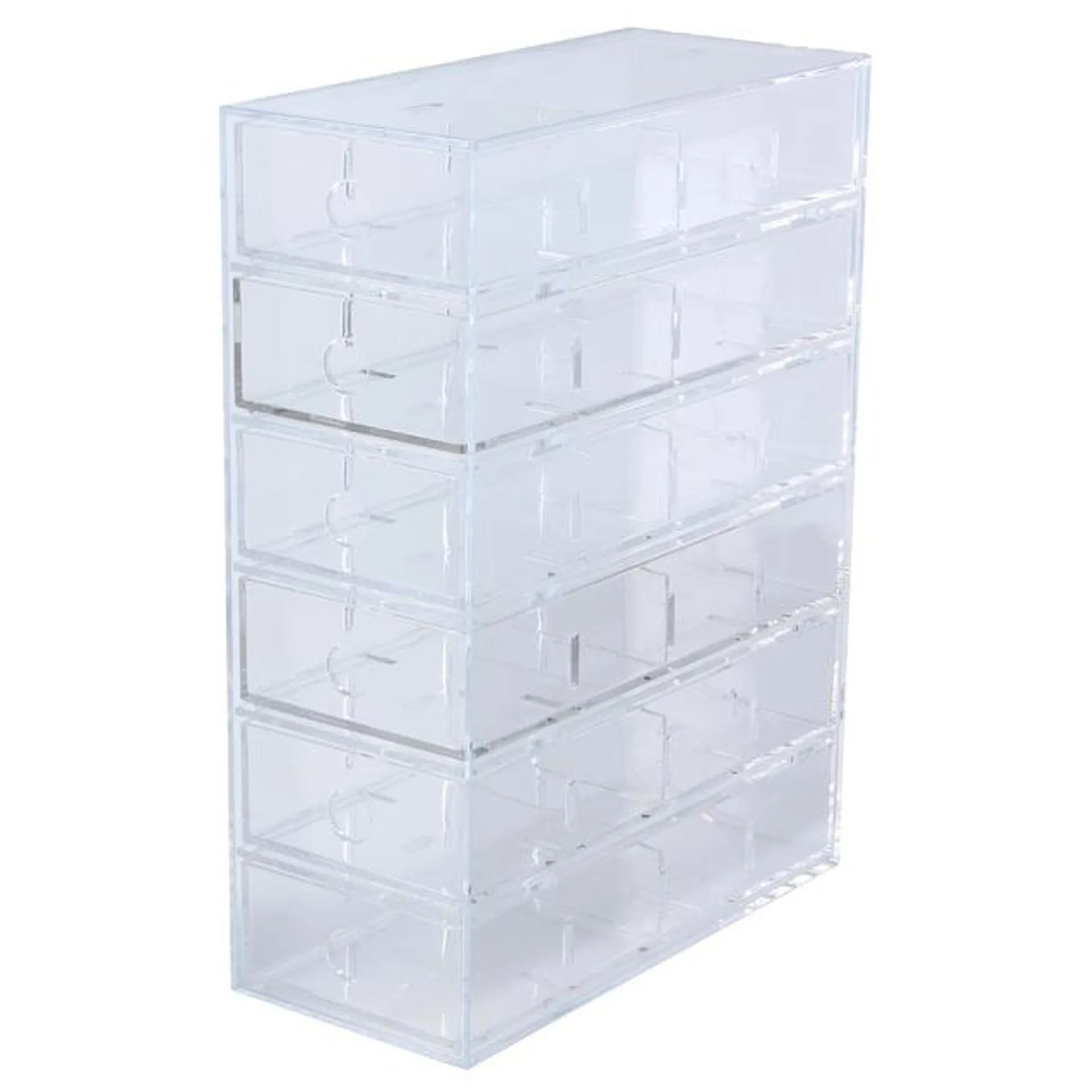 Acrylic 6-Tier Storage for Small Items, W 11 x D 24 x H 32 cm, A4