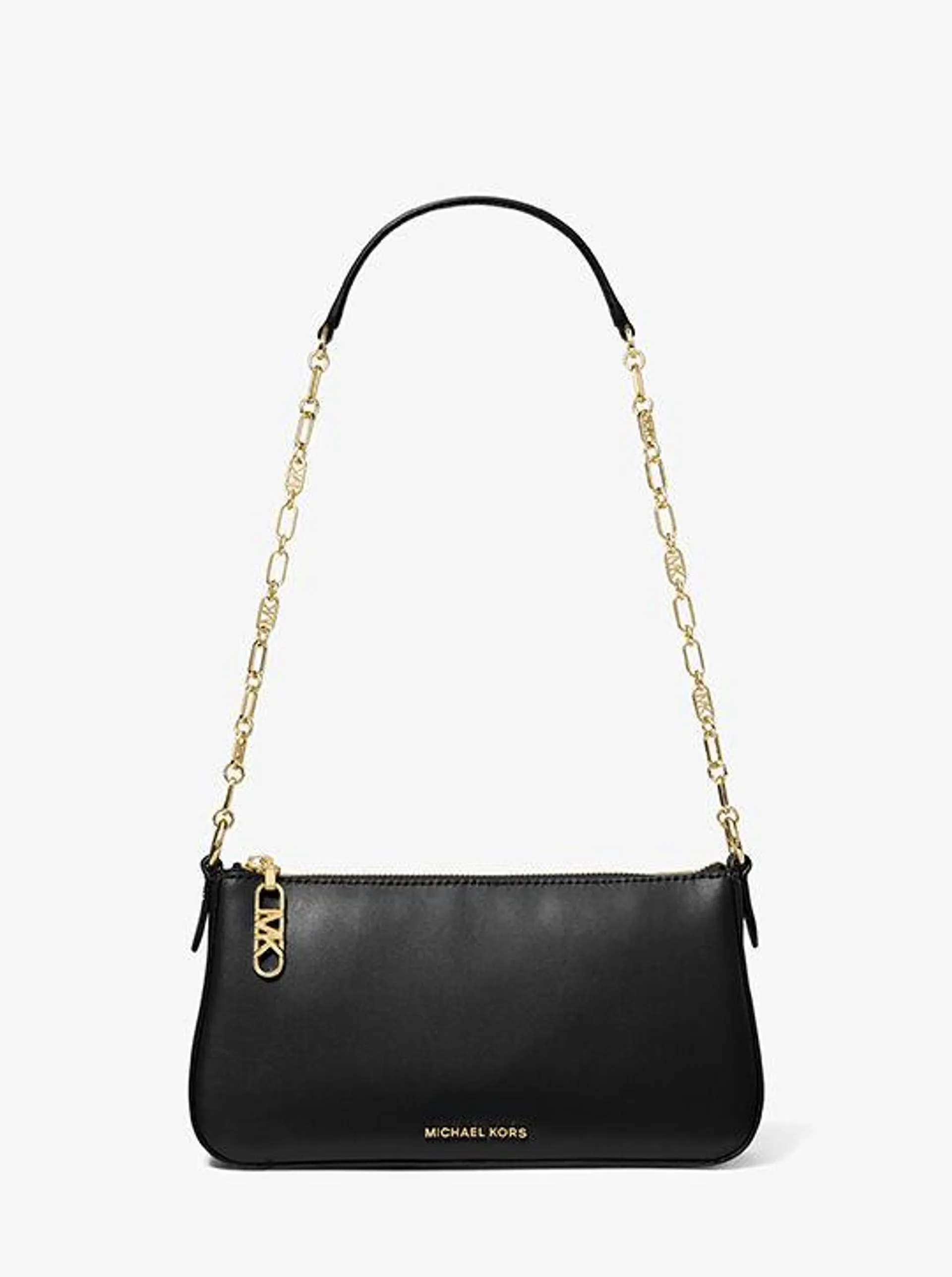 Empire Medium Leather Chain-Link Pochette