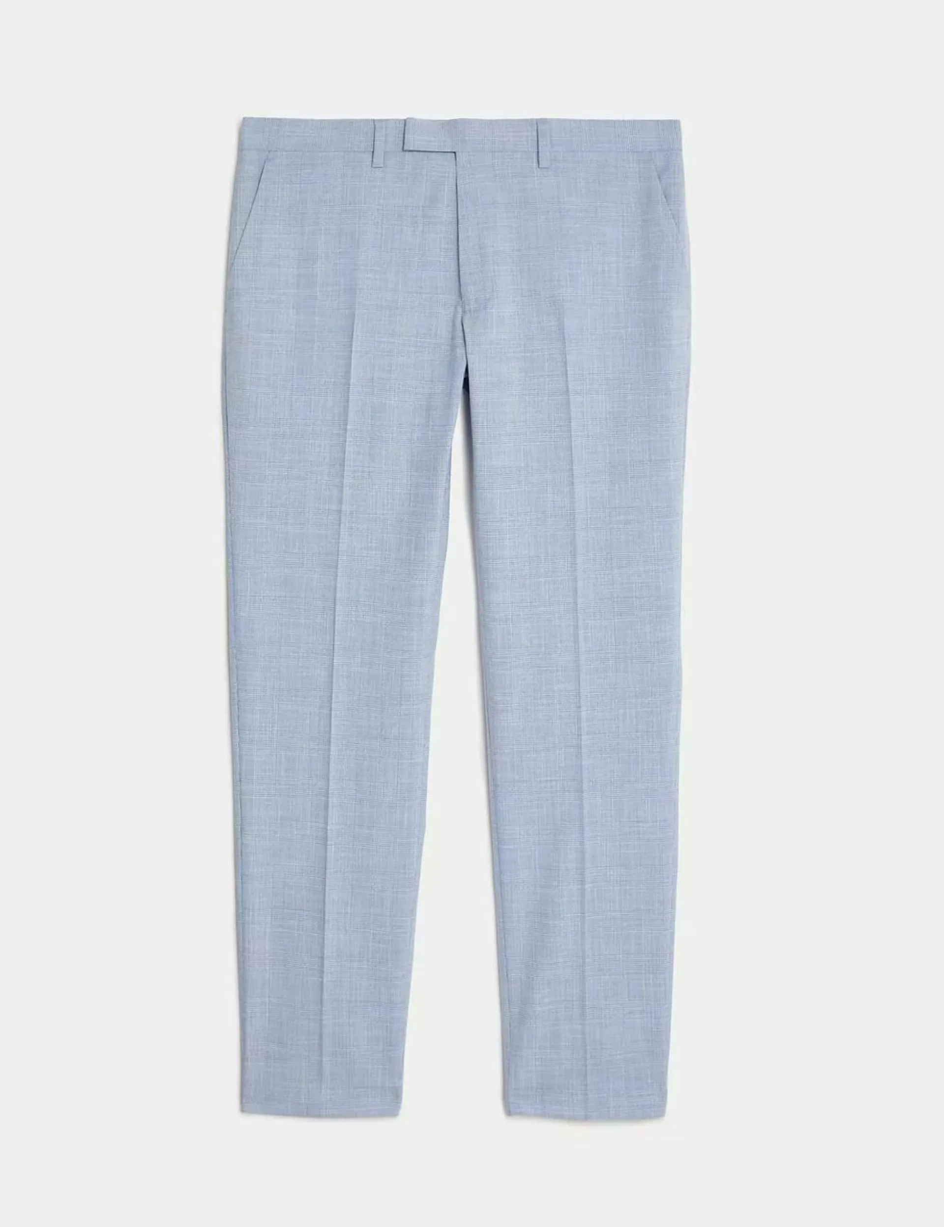 Slim Fit Prince Of Wales Check Suit Trousers