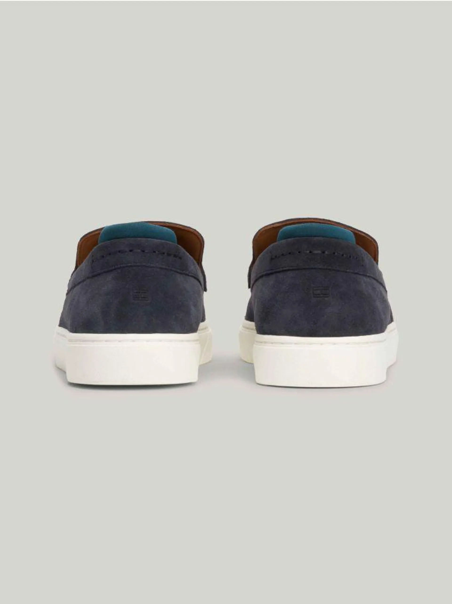 Suede Debossed Logo Loafer Trainers