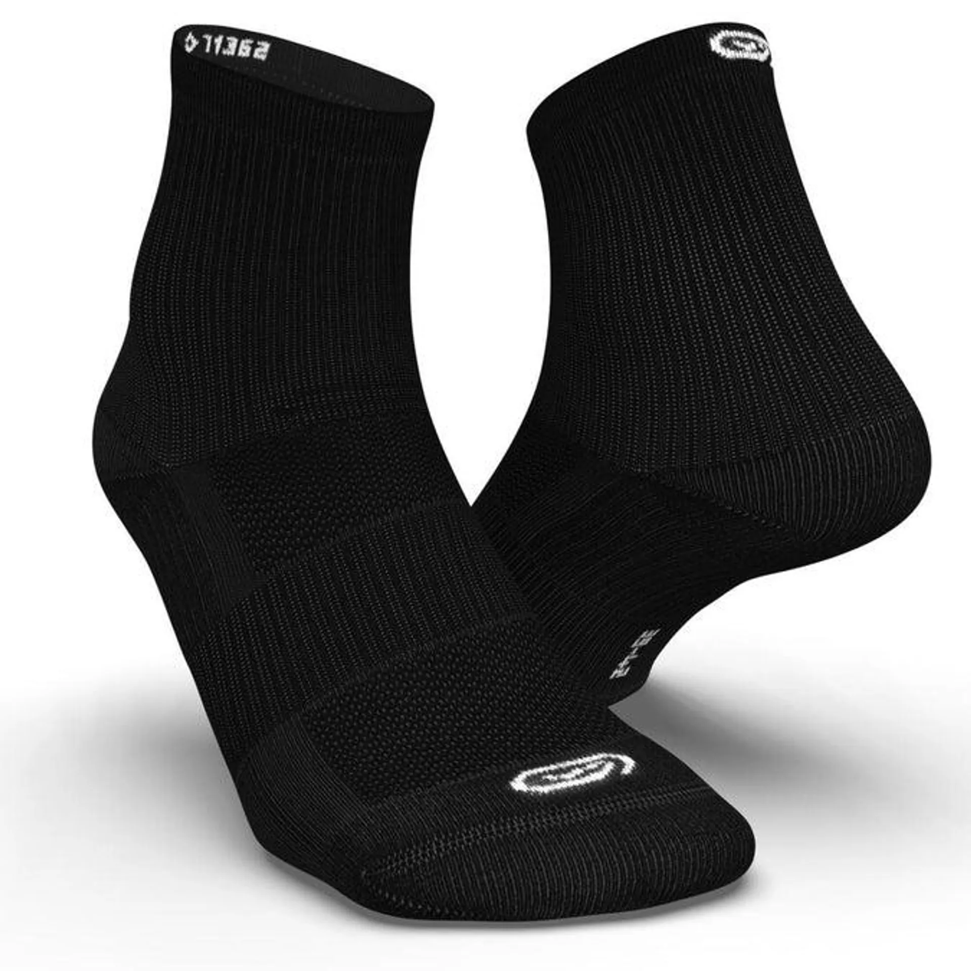 RUNNING COMFORTABLE MID-HEIGHT SOCKS 2-Pack - BLACK