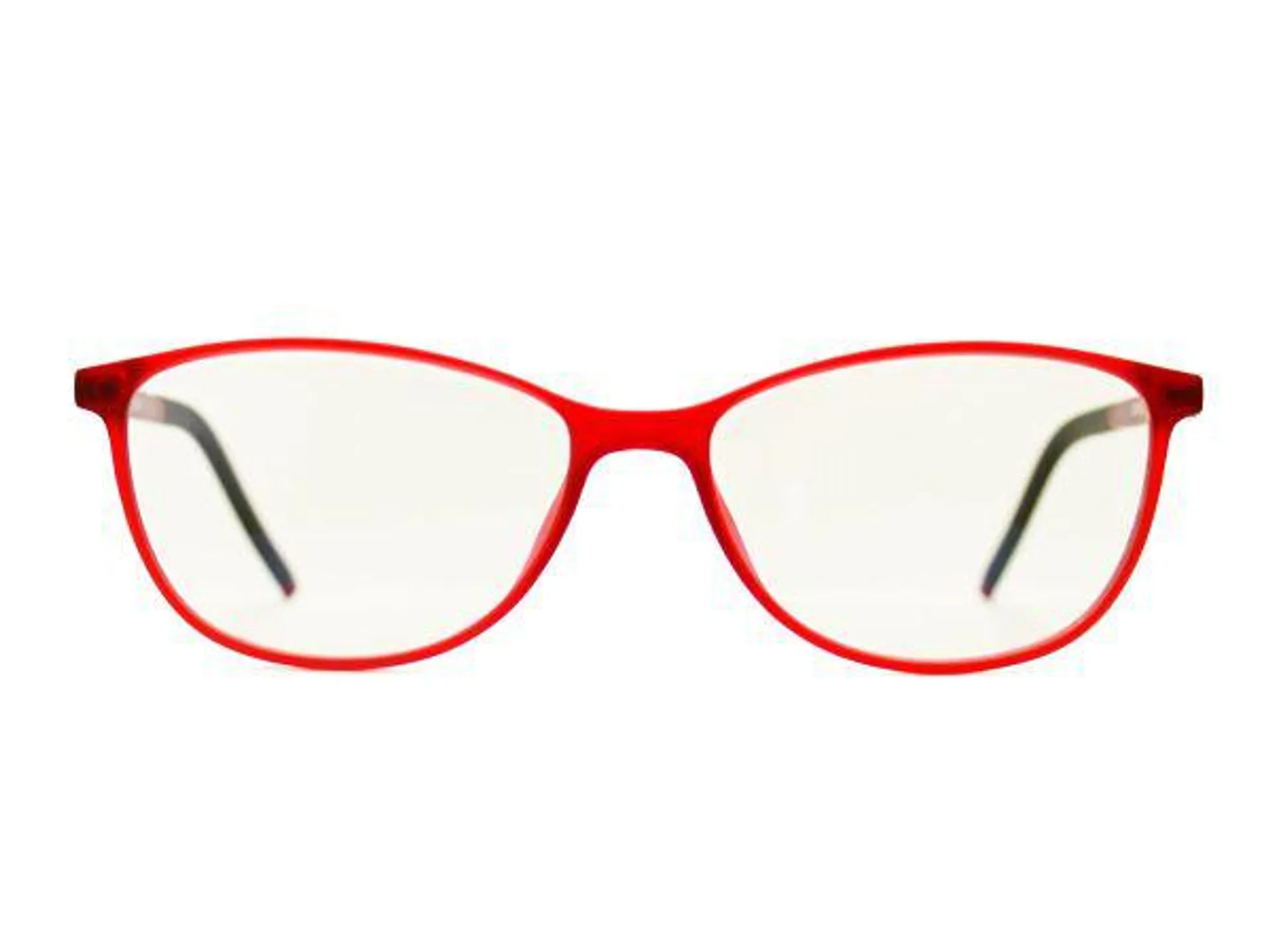 Oval Red Computer Glasses