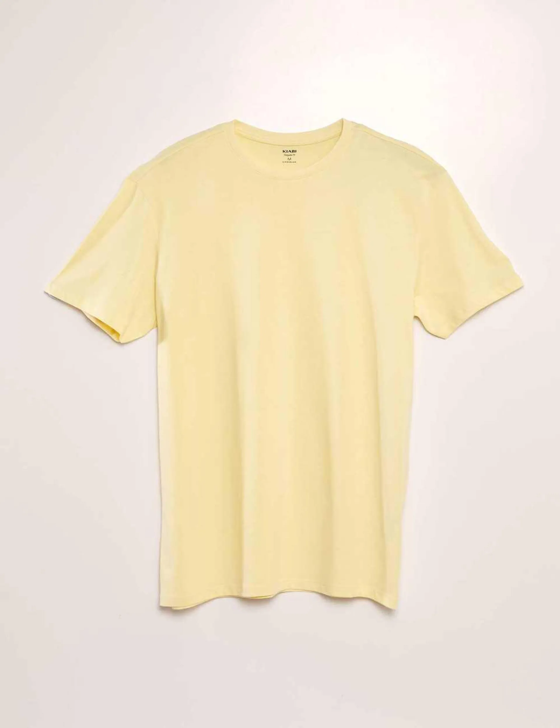 Plain jersey straight T-shirt