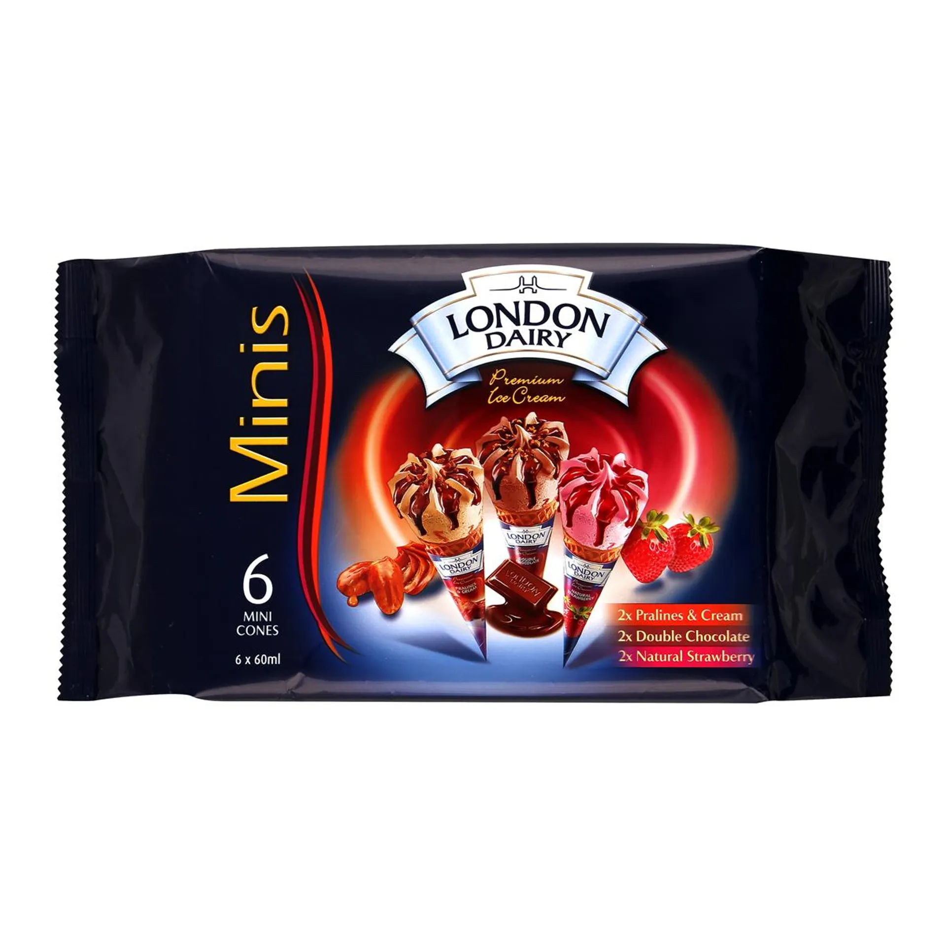 London Dairy Mini Cones Multi Pak 60Ml