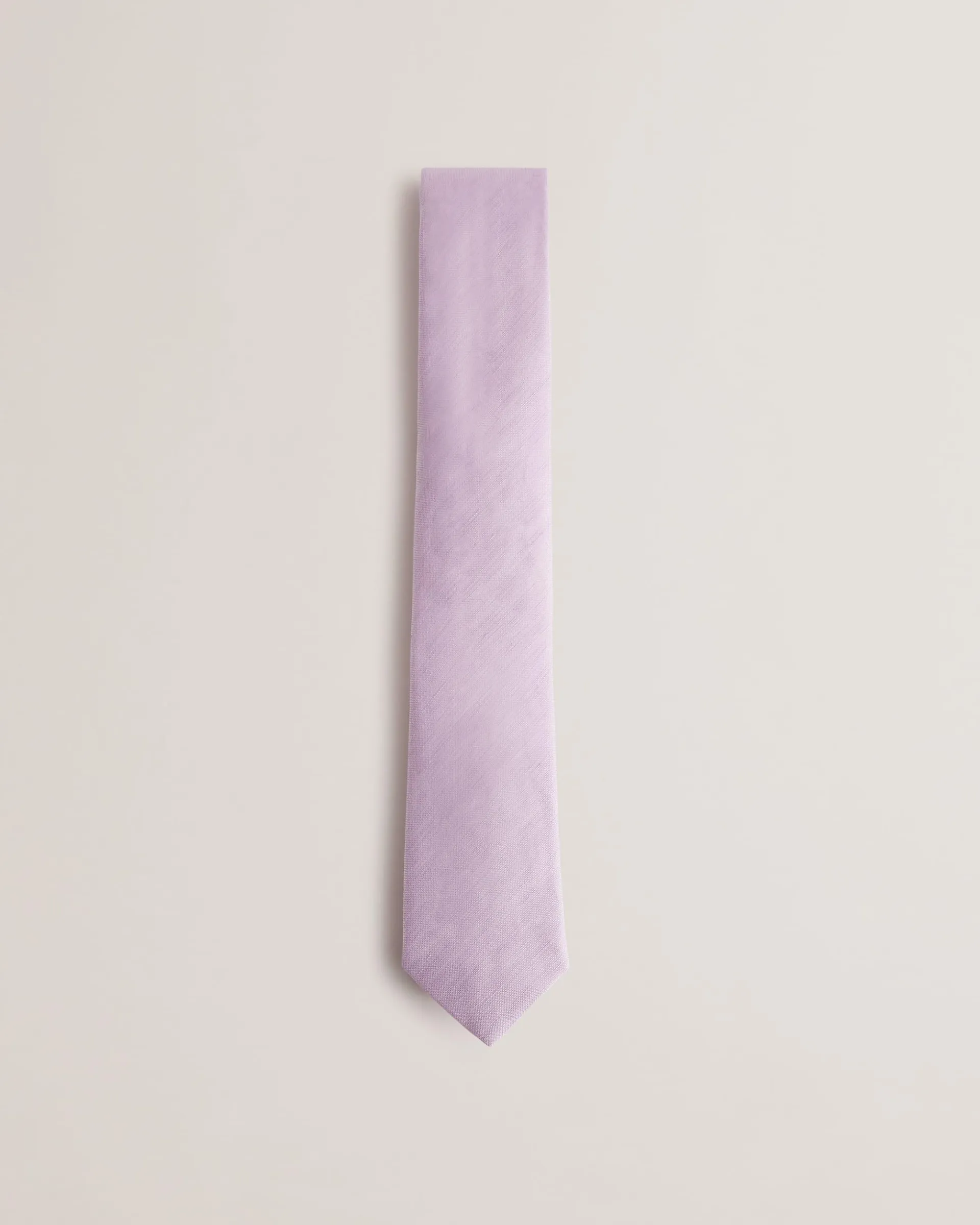 Meads Silk Linen Blend Tie Lilac