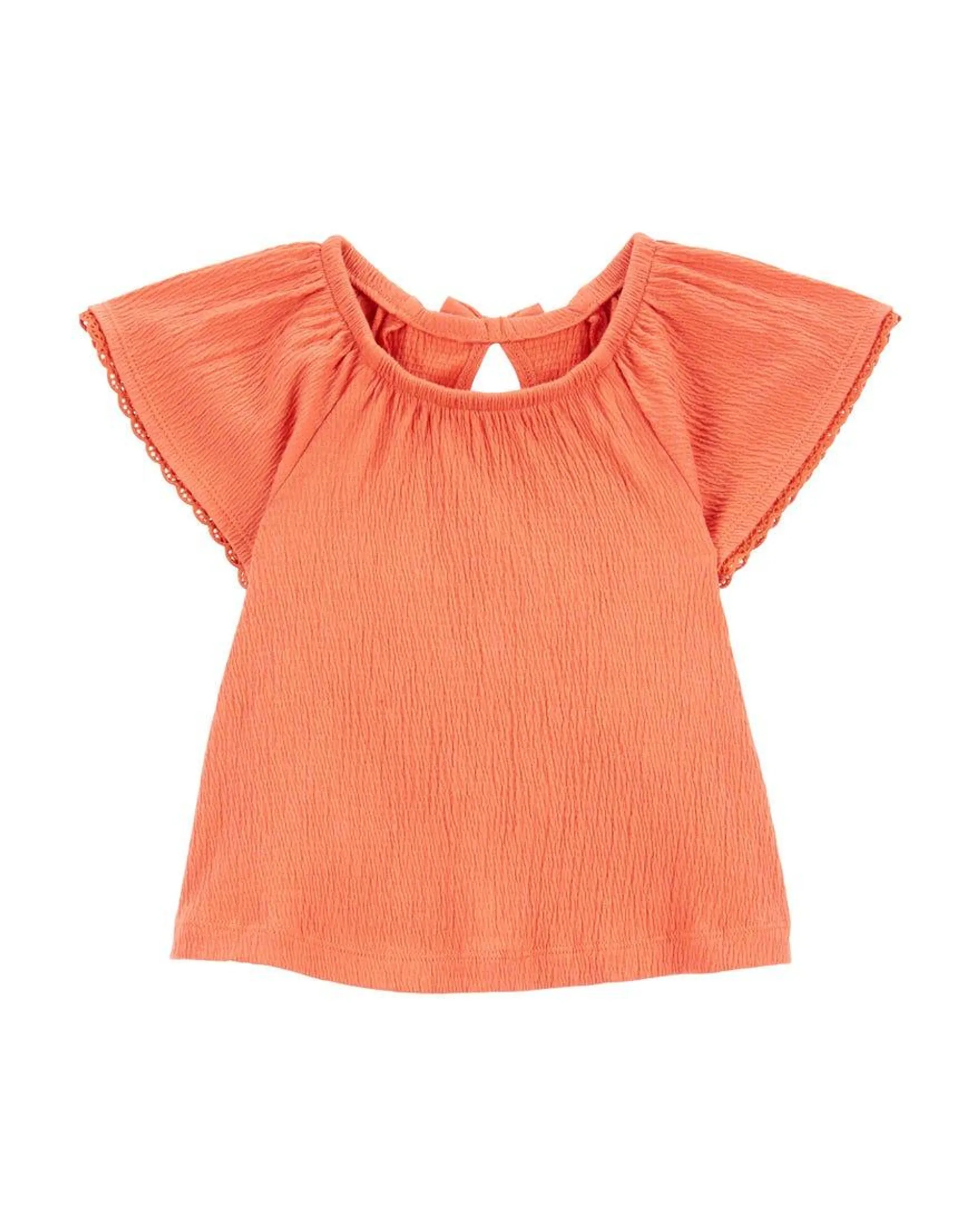 Orange Short-Sleeve Top