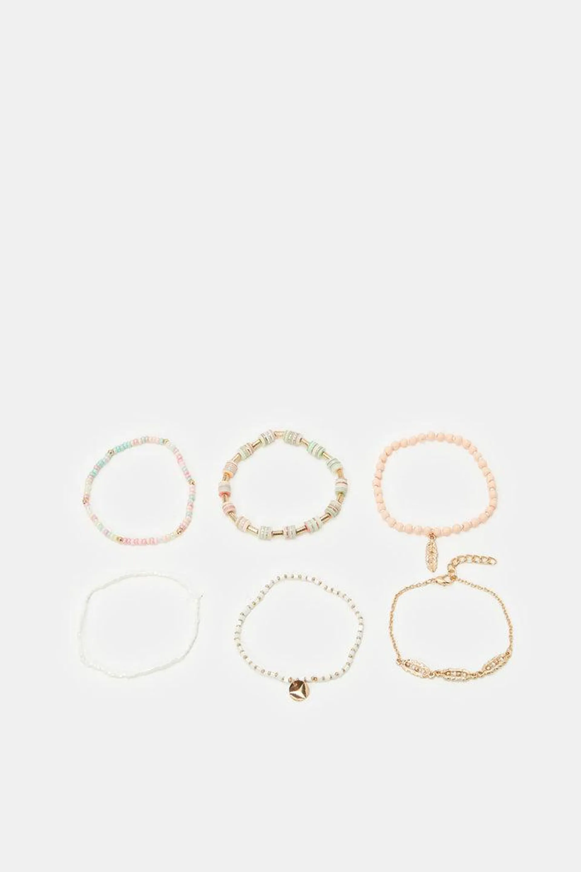 Women Assorted Embellished Bracelet Set (6 Piece)