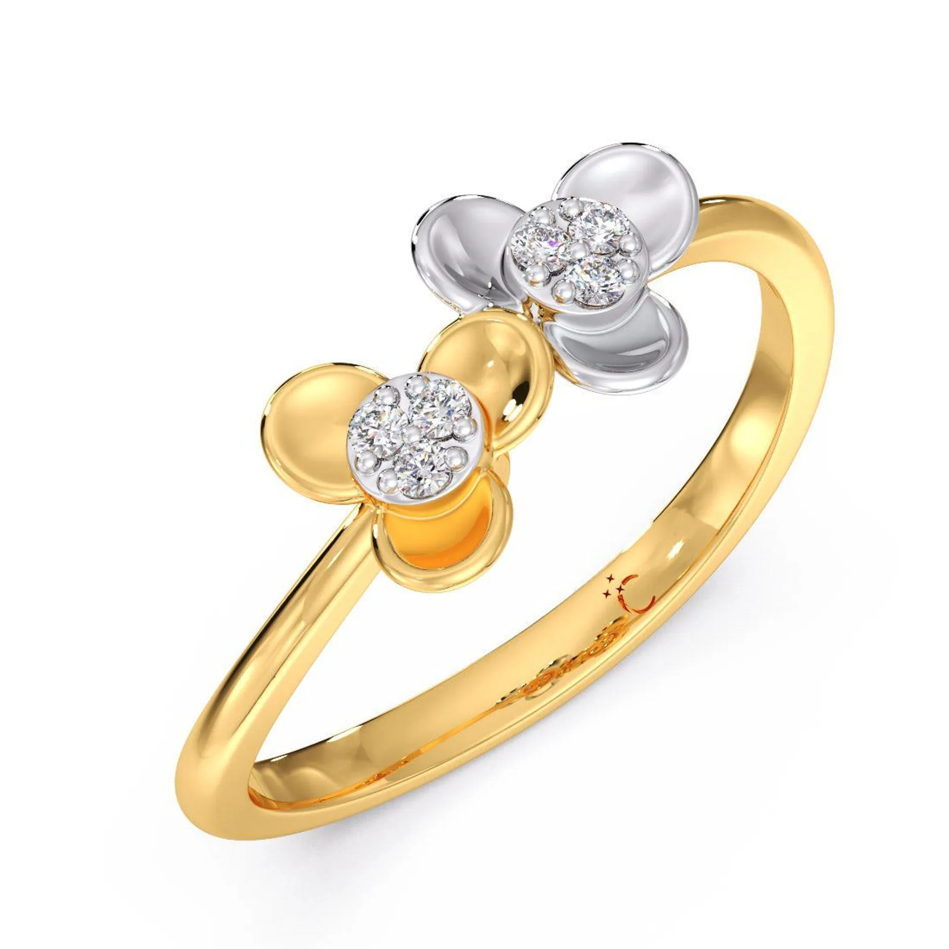 Iris Petal Diamond Ring