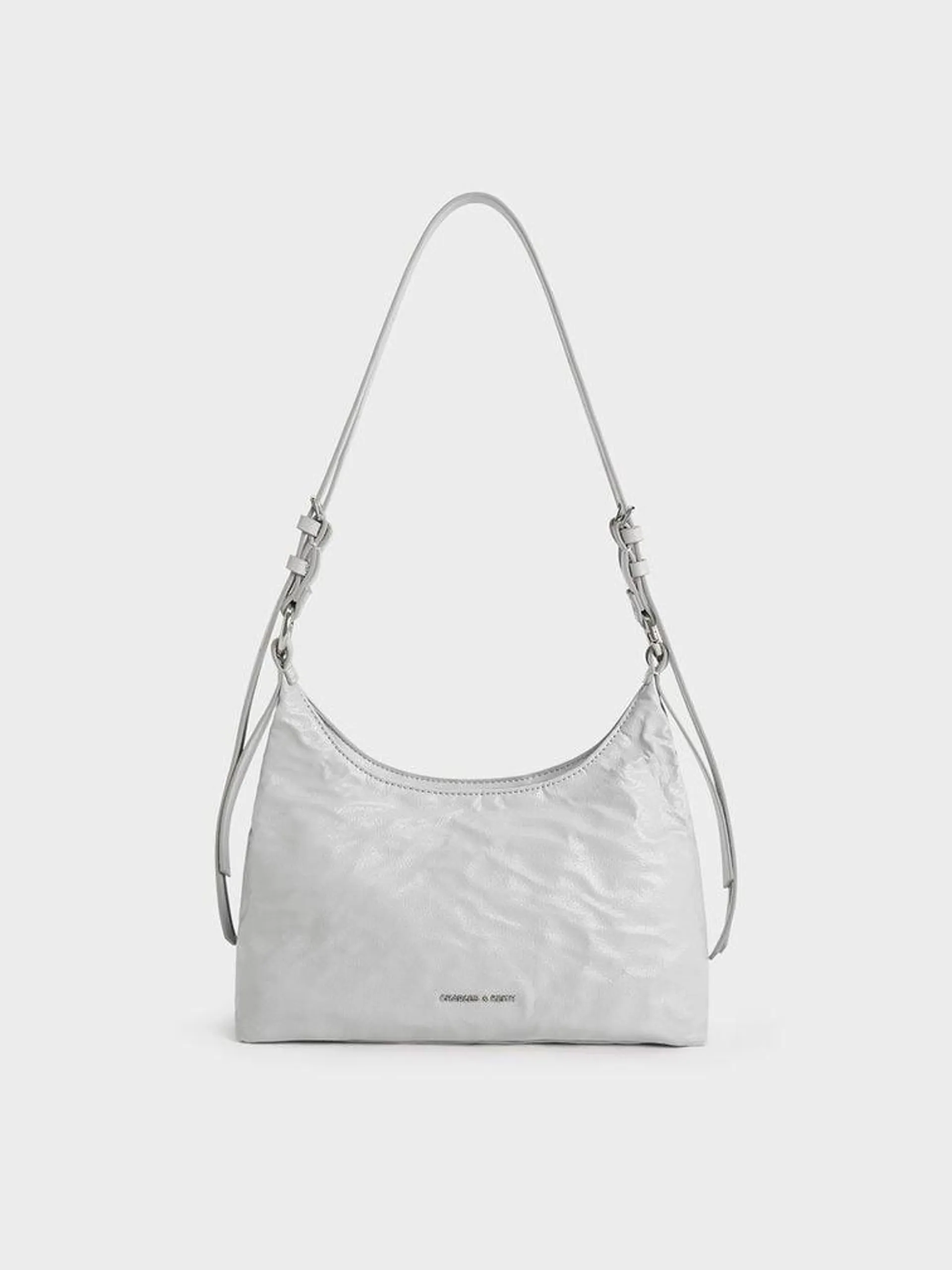 Lark Crinkle-Effect Hobo Bag