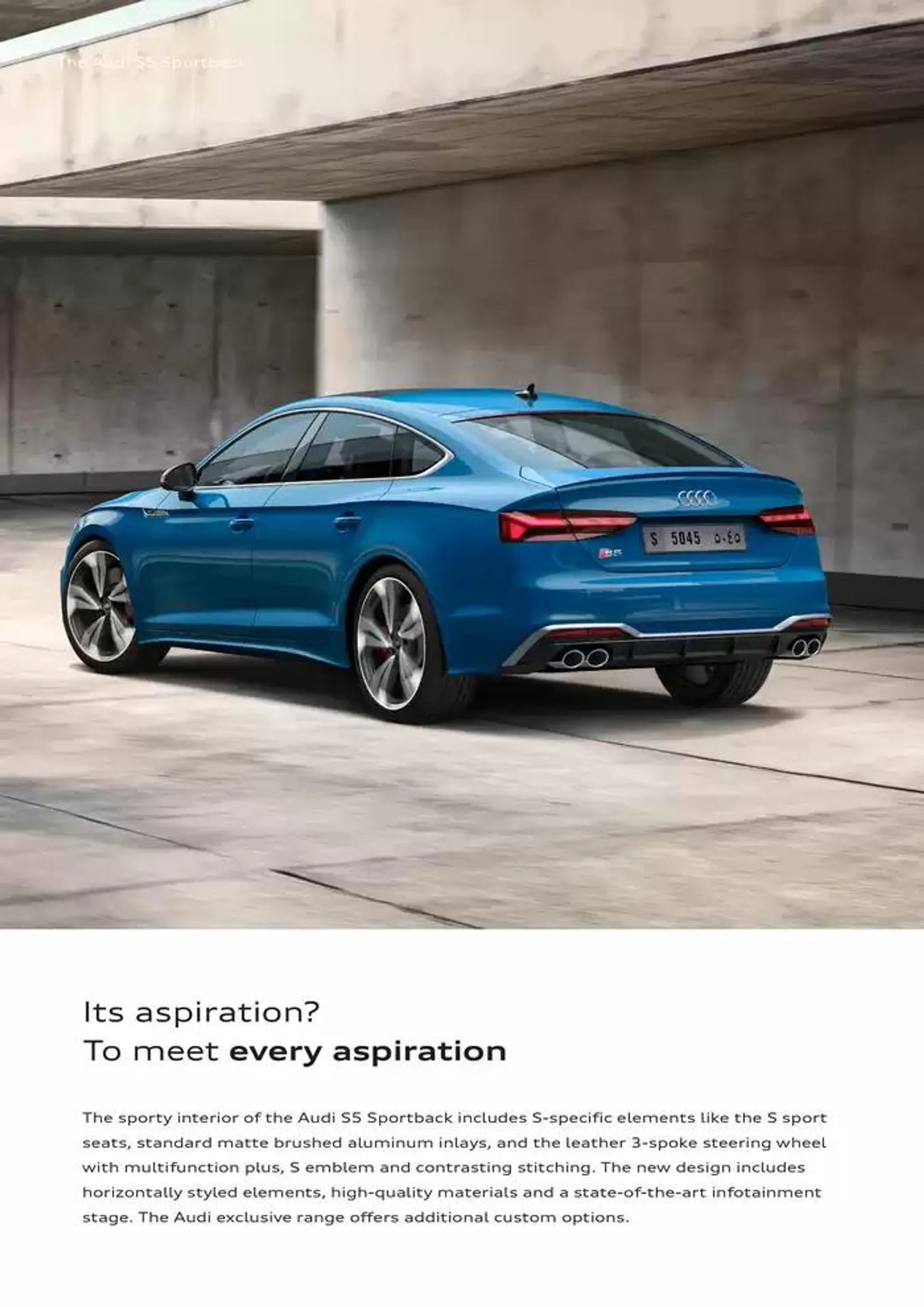 The Audi S5 Sportback from 21 January to 31 December 2025 - Offers page 4