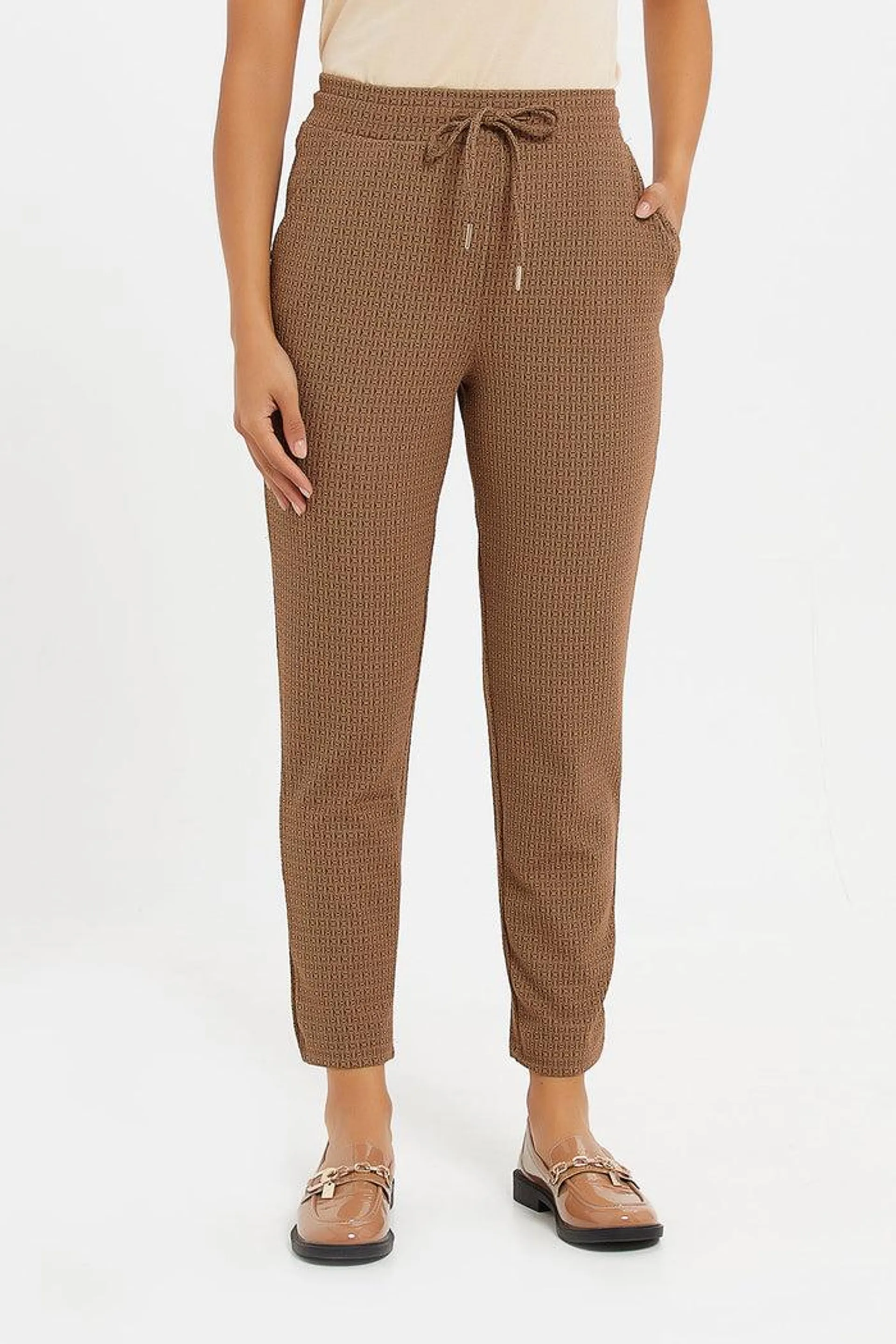 Women Beige Emerald Trouser