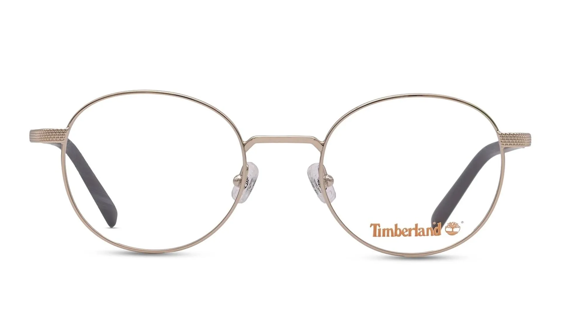 Men Round Pale Gold Optical Frame