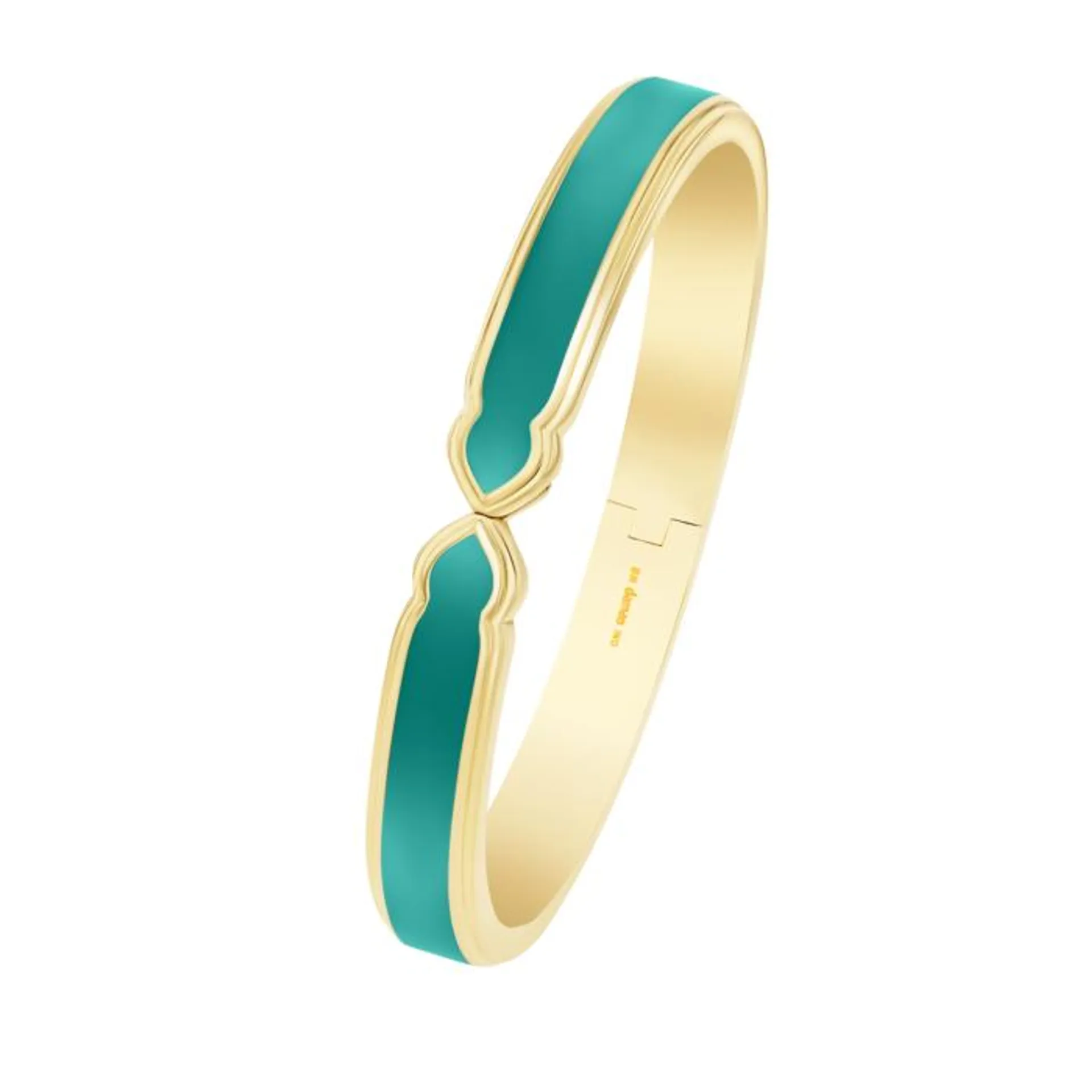 Casablanca Brass Bangle with Emerald Green Ceramic motif 9mm