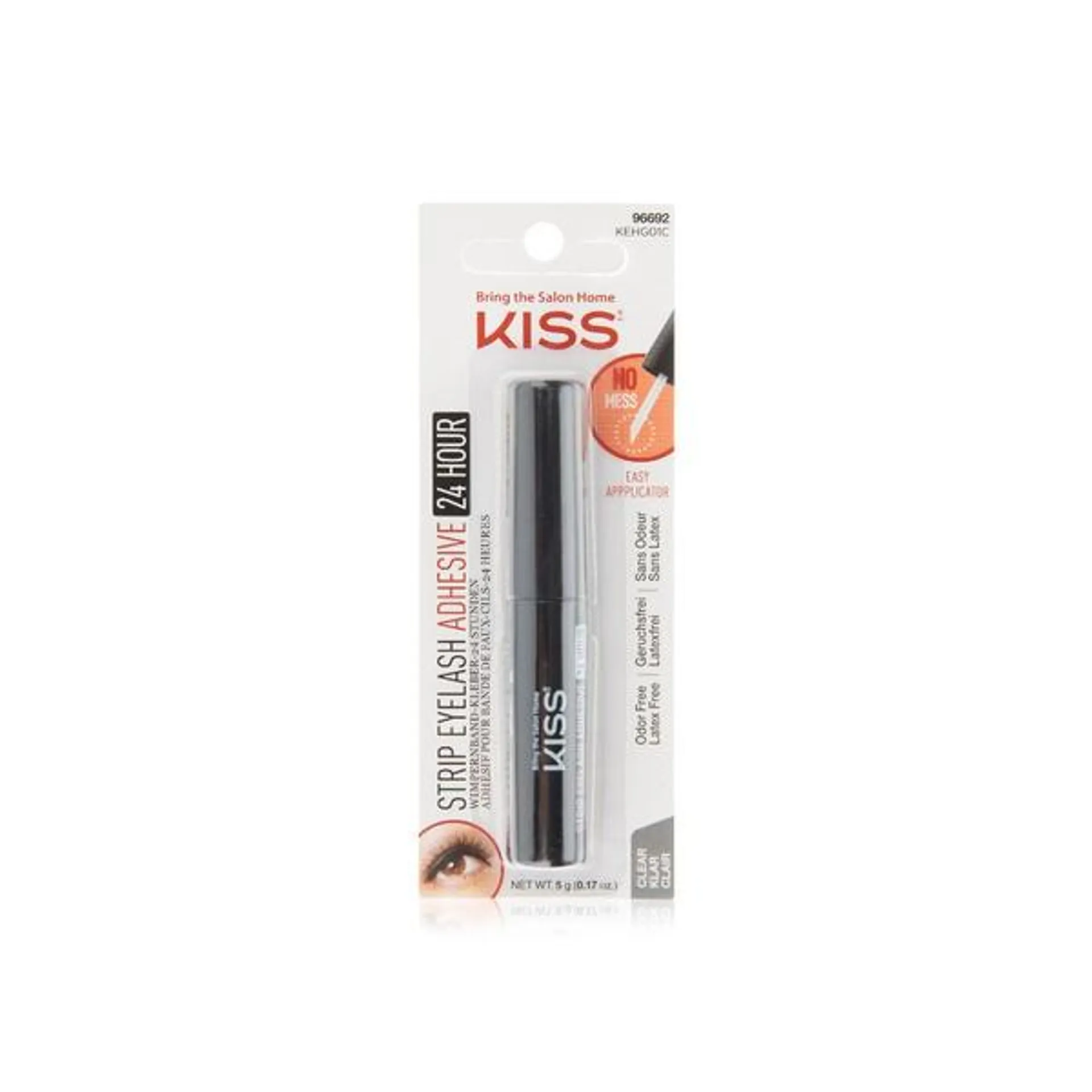 KISS strip eyelash adhesive 24hr clear KEHGO1C