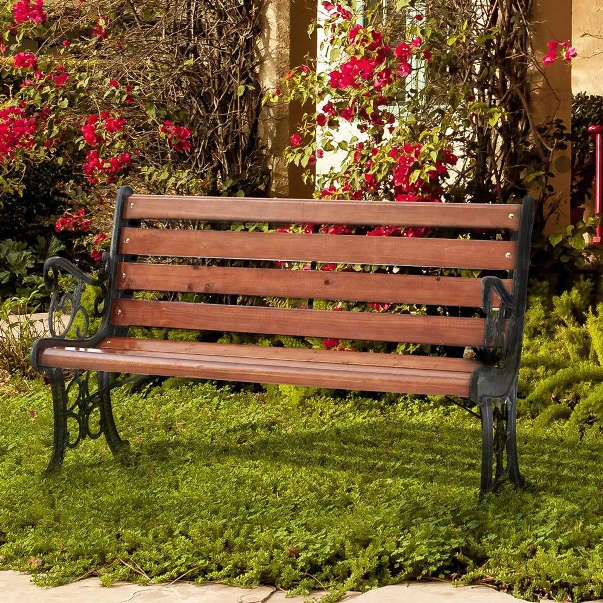 Wuden 3-Seater Park Bench - 150 cm