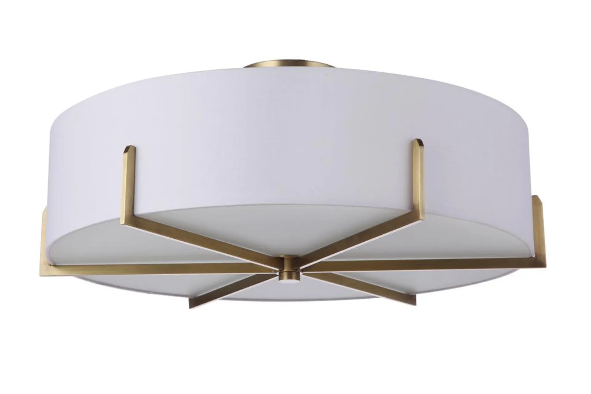 Ava Six Light Semi Flush Mount - Gold