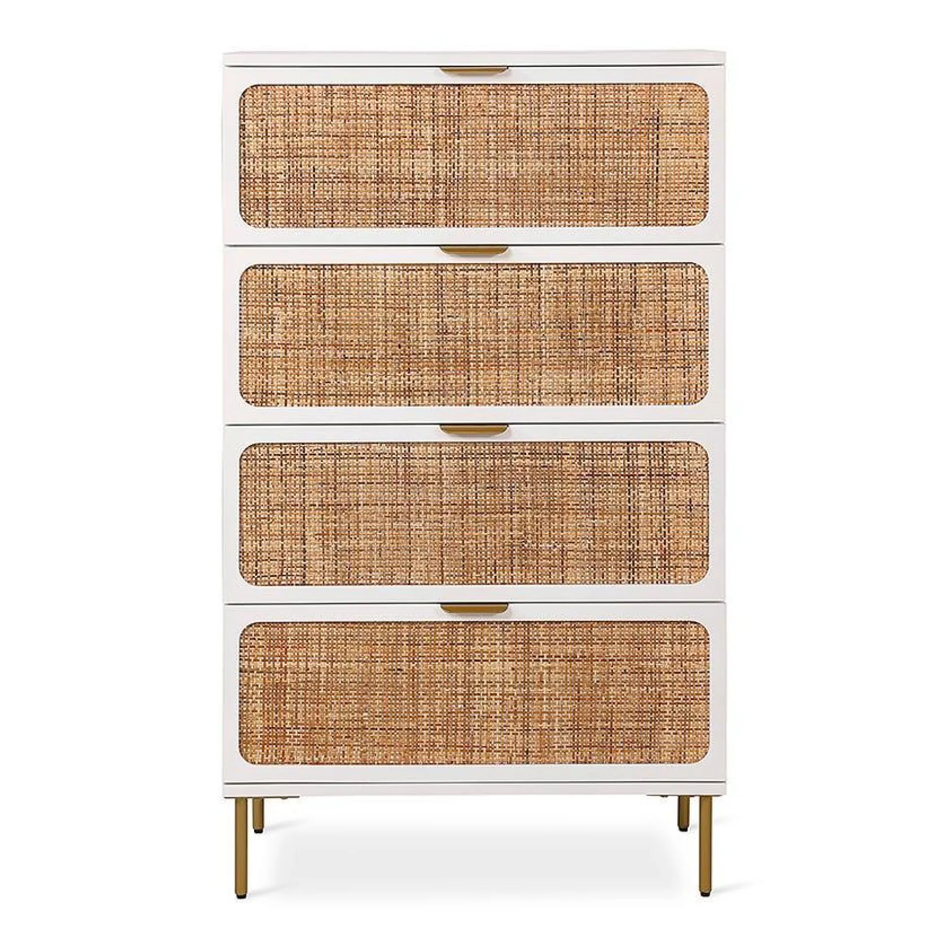 Campbell Chest Of Drawers, White & Natural