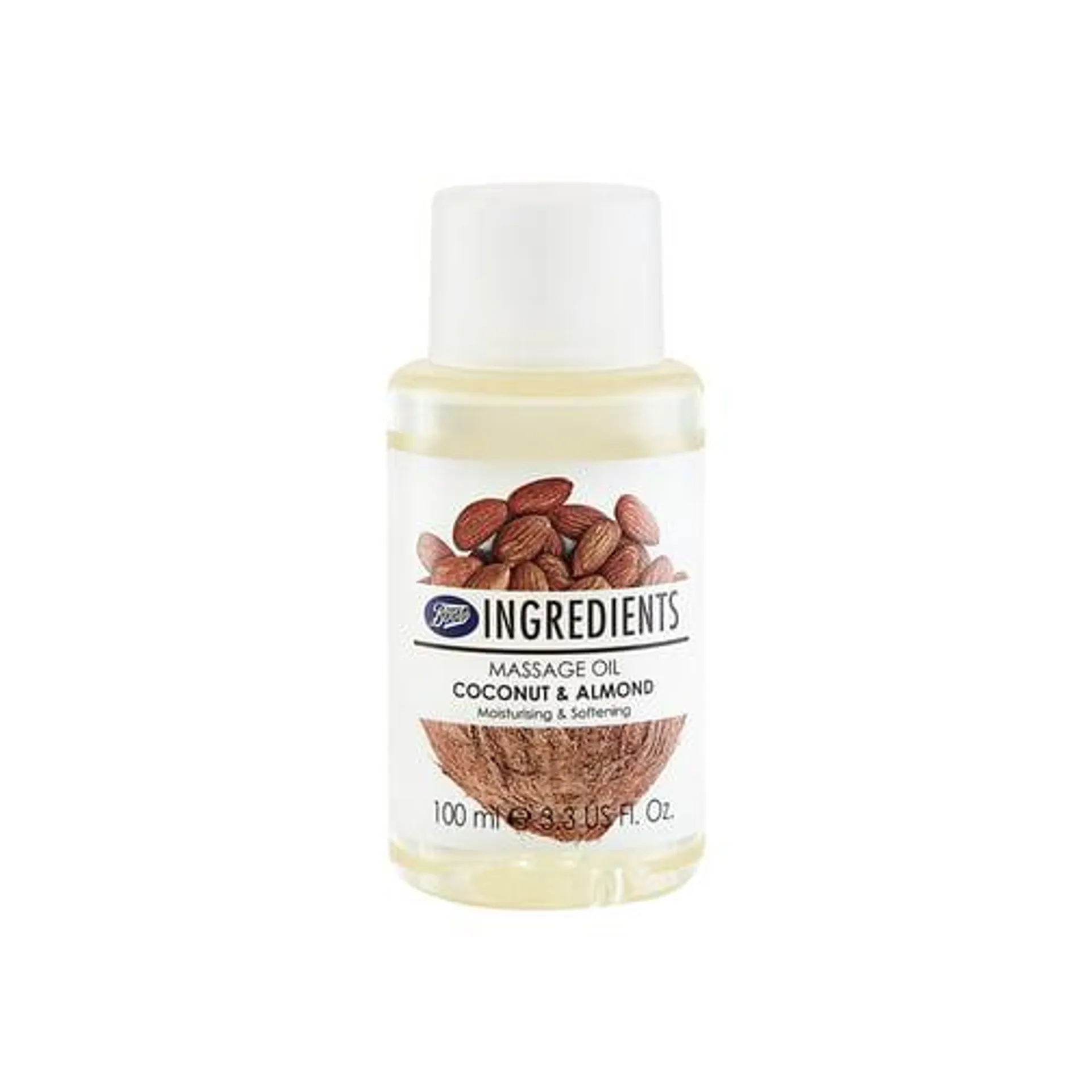 Boots Ingredients Massage Oil Coconut & Almond 100ml