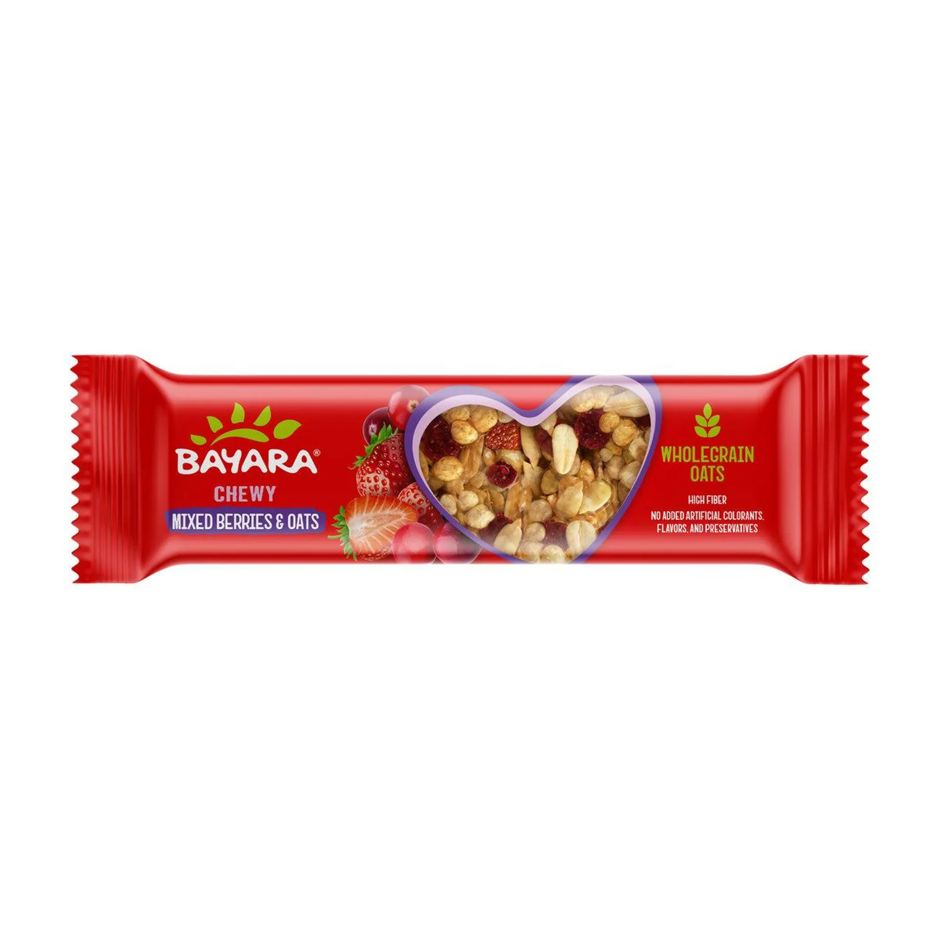 Bayara Mixed Berries & Oats Chewy Bar 6 x 30 g