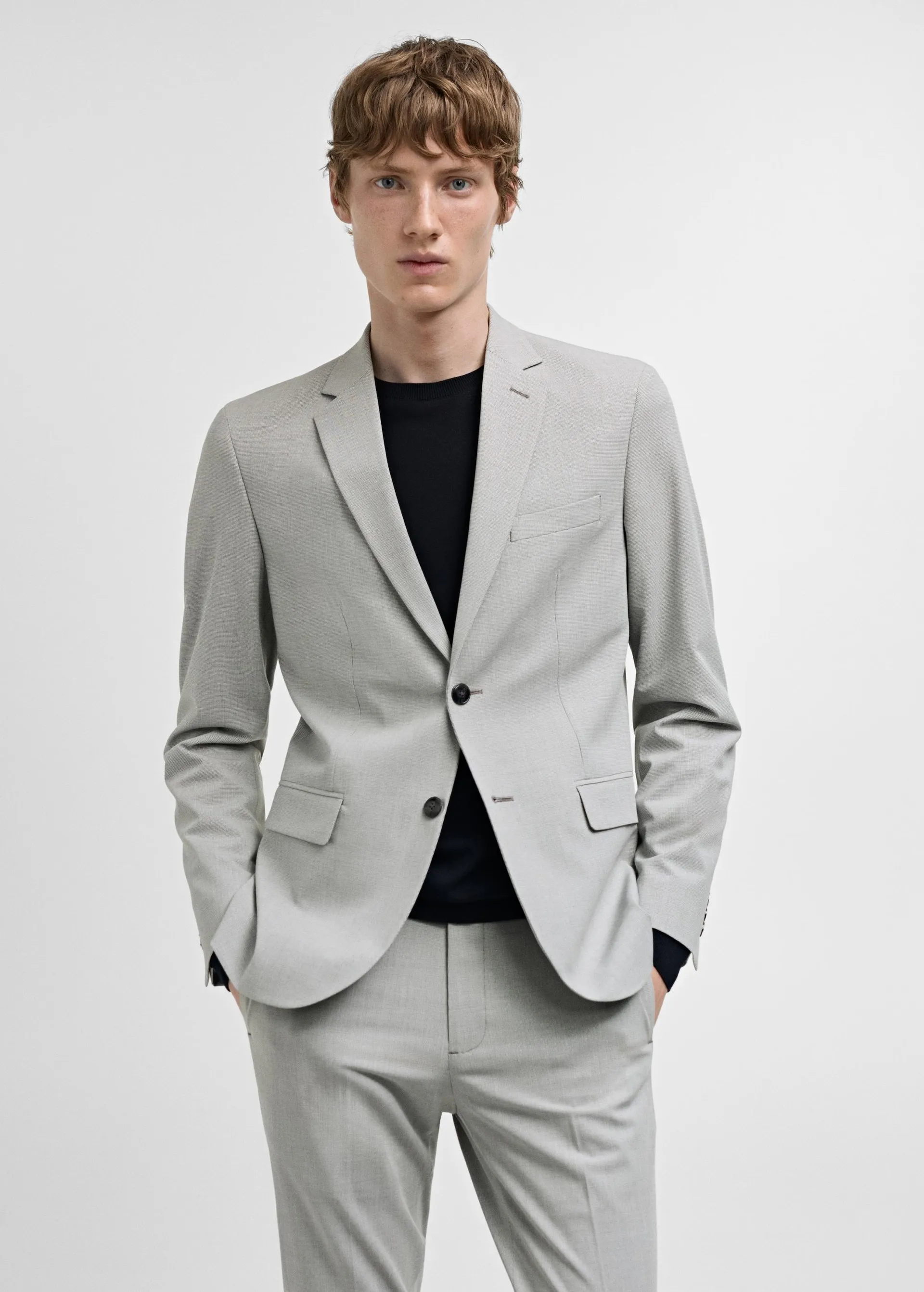 Super slim-fit blazer van stretch stof