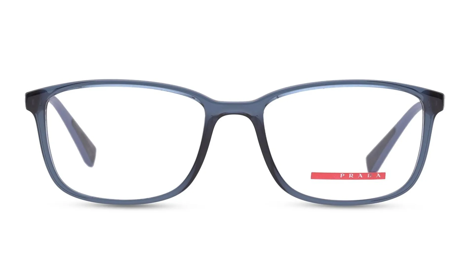 Men Rectangle Light Blue Eyeglass