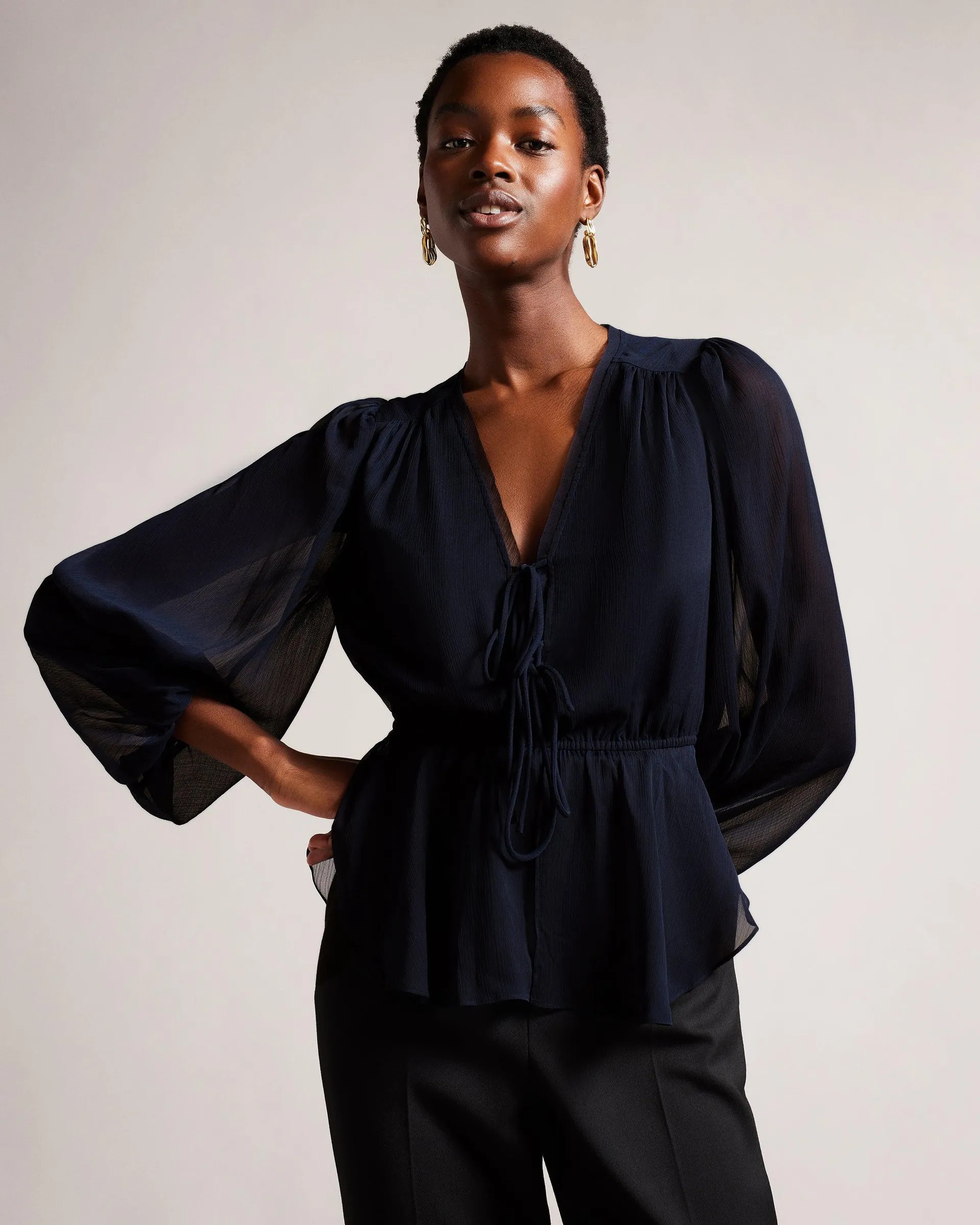 Tie Front Blouse