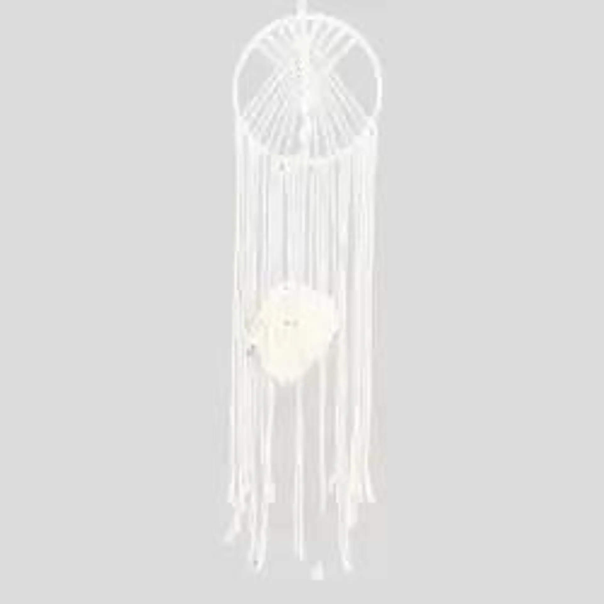 Wall Art Tapestry Hand Woven Cotton Wall Hanging Decor With Braded Design- Cream