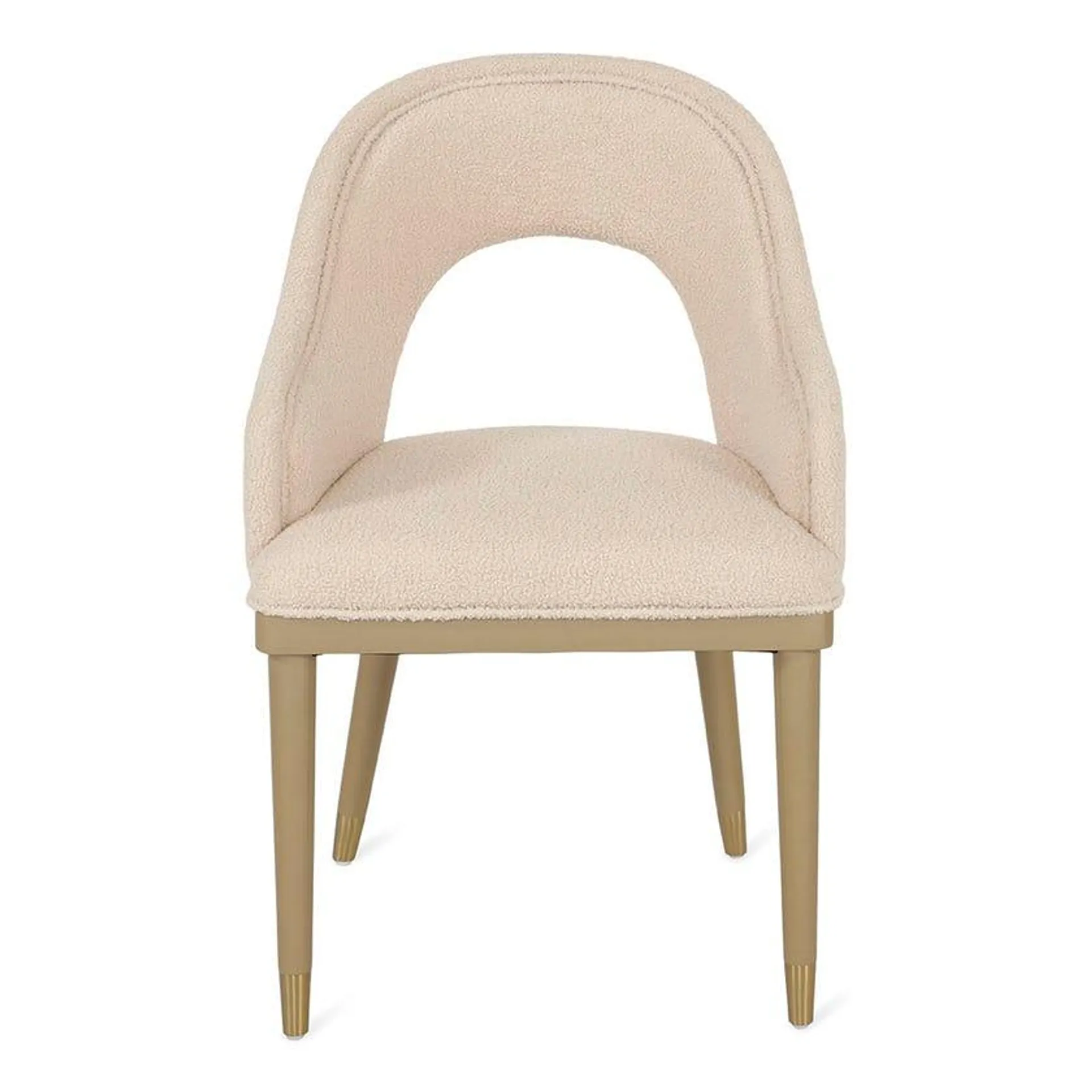 Alyson Dining Chair, Light Cream & Gold