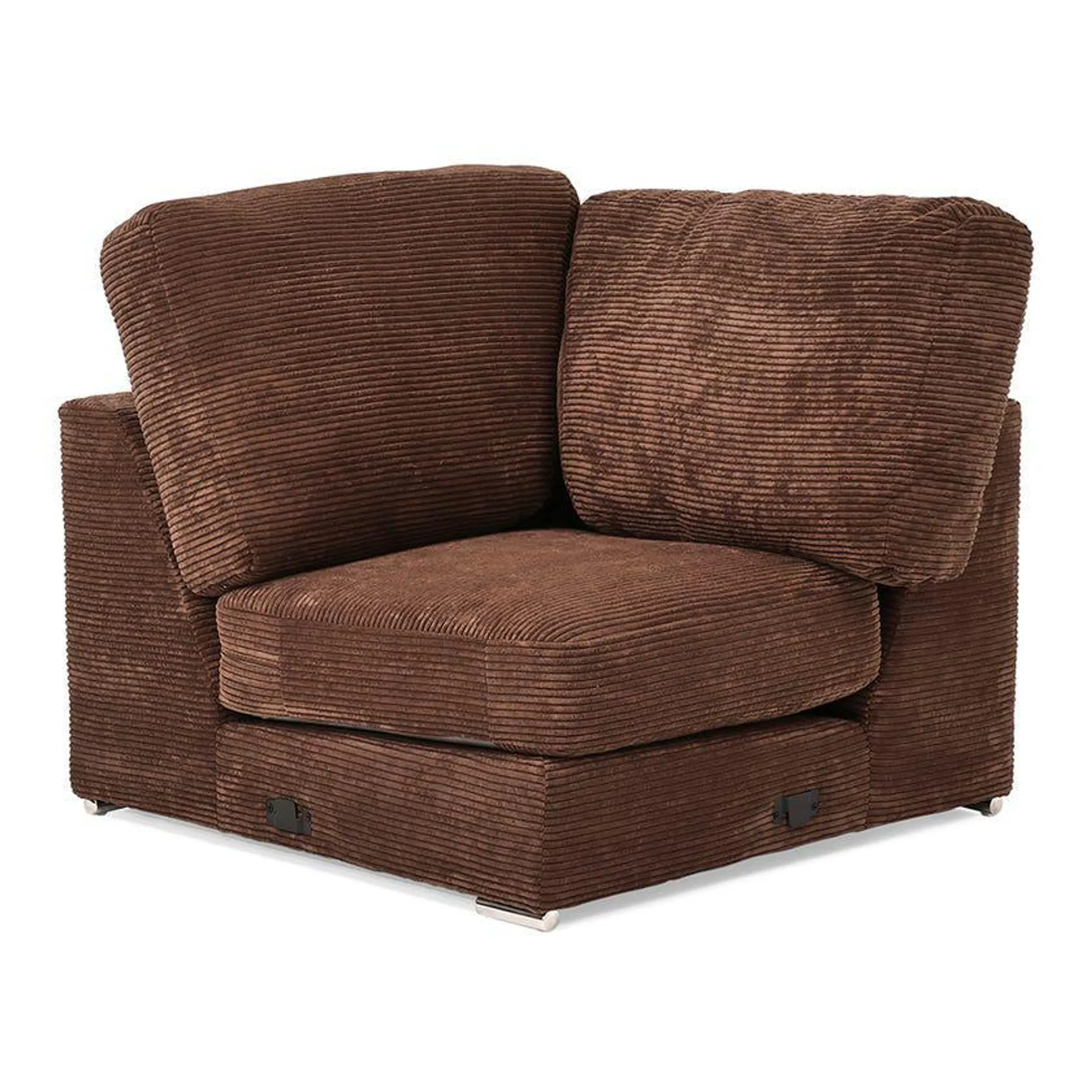 Austin Modular 1-Seater Corner Sofa, Dark Brown