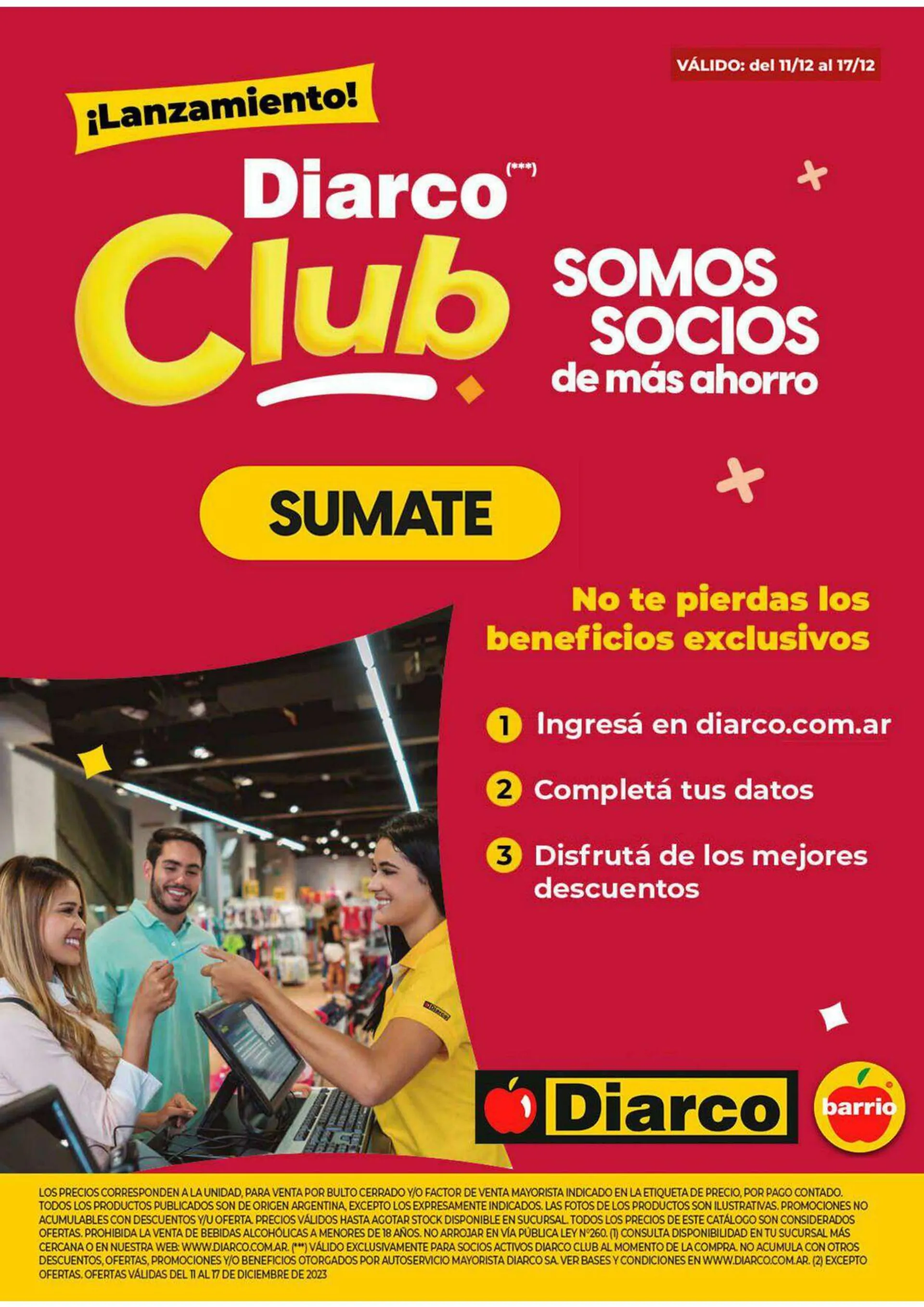 Diarco disponible hasta el 17 de diciembre de 2023