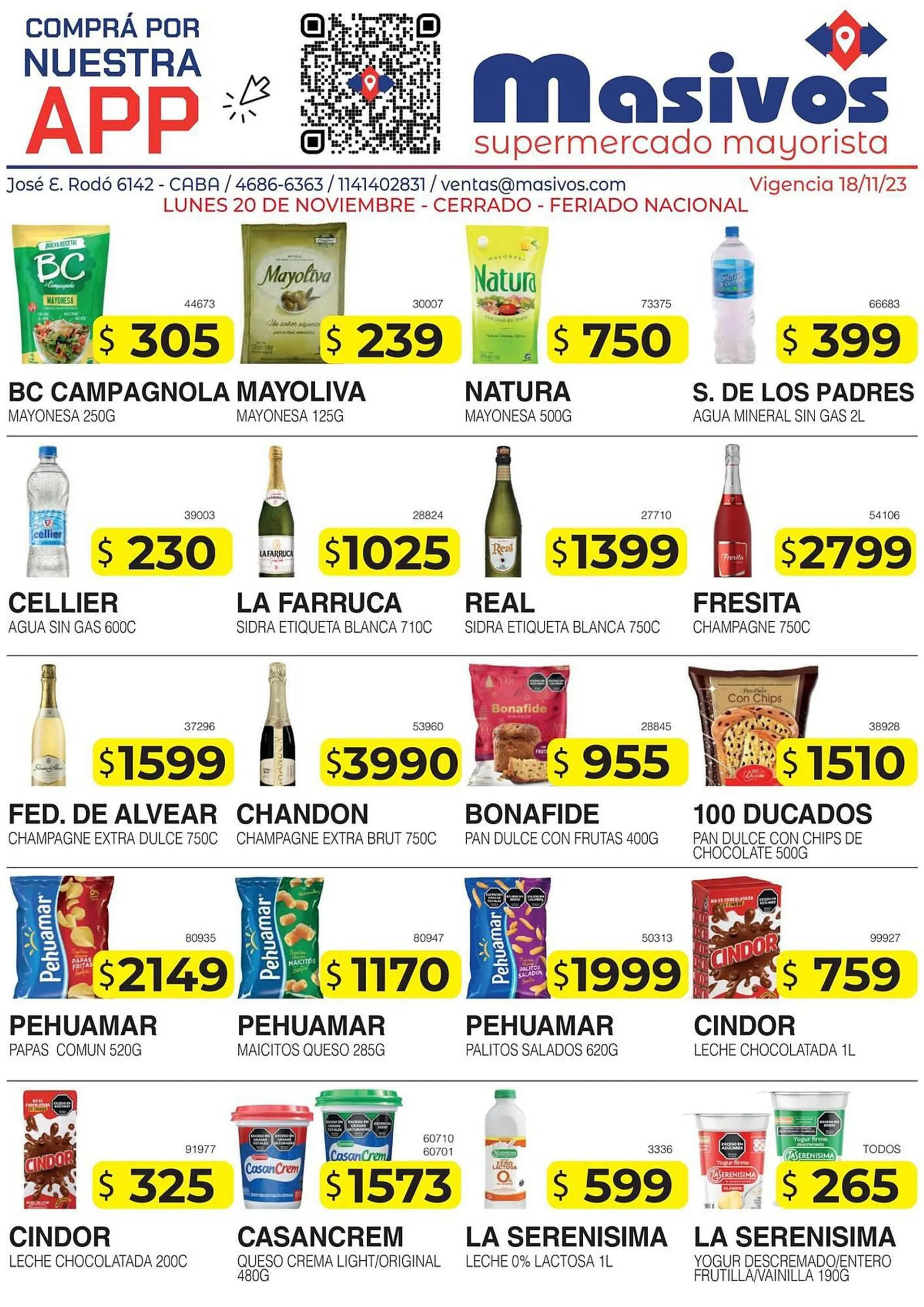 Catálogo Masivos