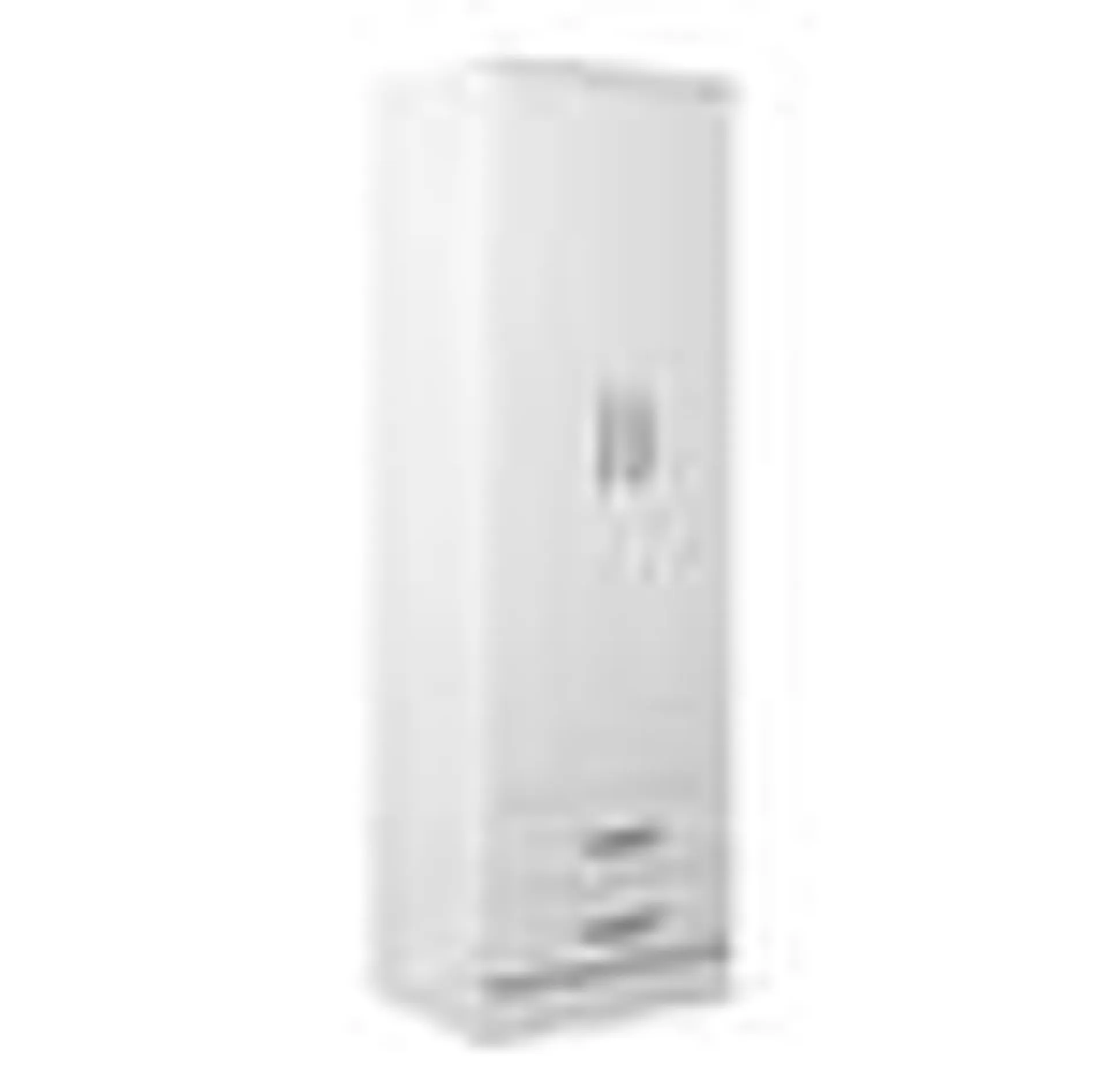 Placard Tana Eco 2 puertas con 2 cajones blanco