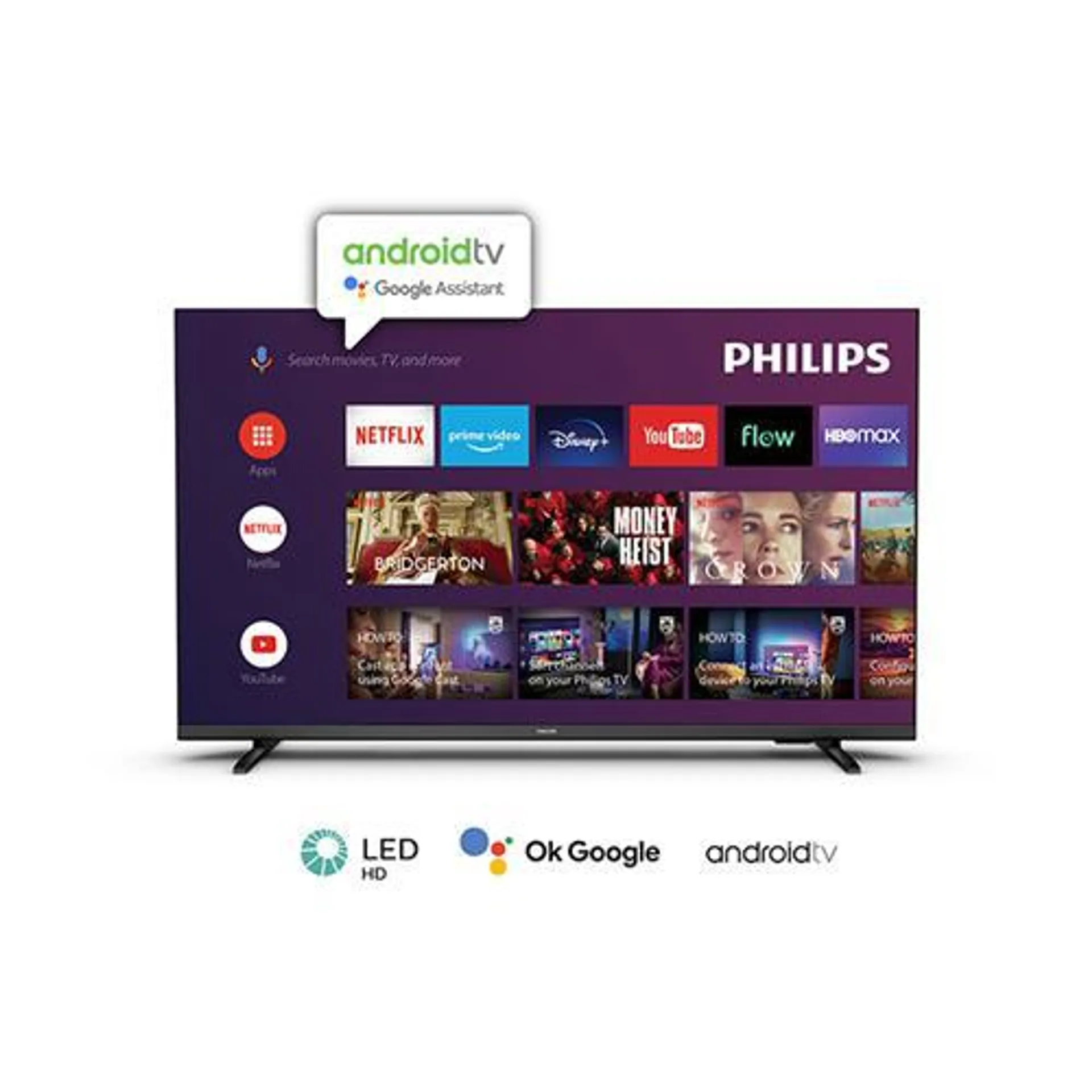Smart Tv Philips 32" PHD6917 HD Android Tv