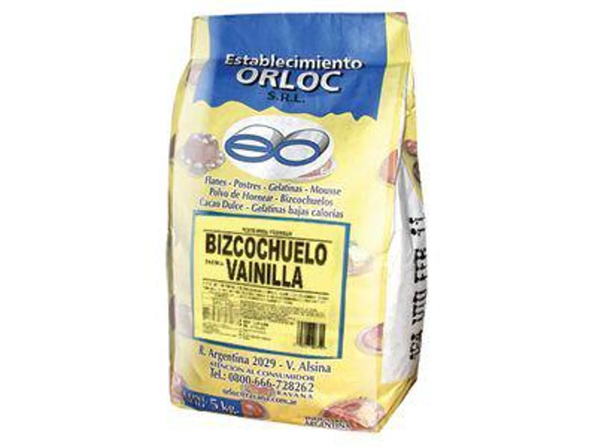 BIZCOCHUELO ORLOC VAINILLA 5 KG