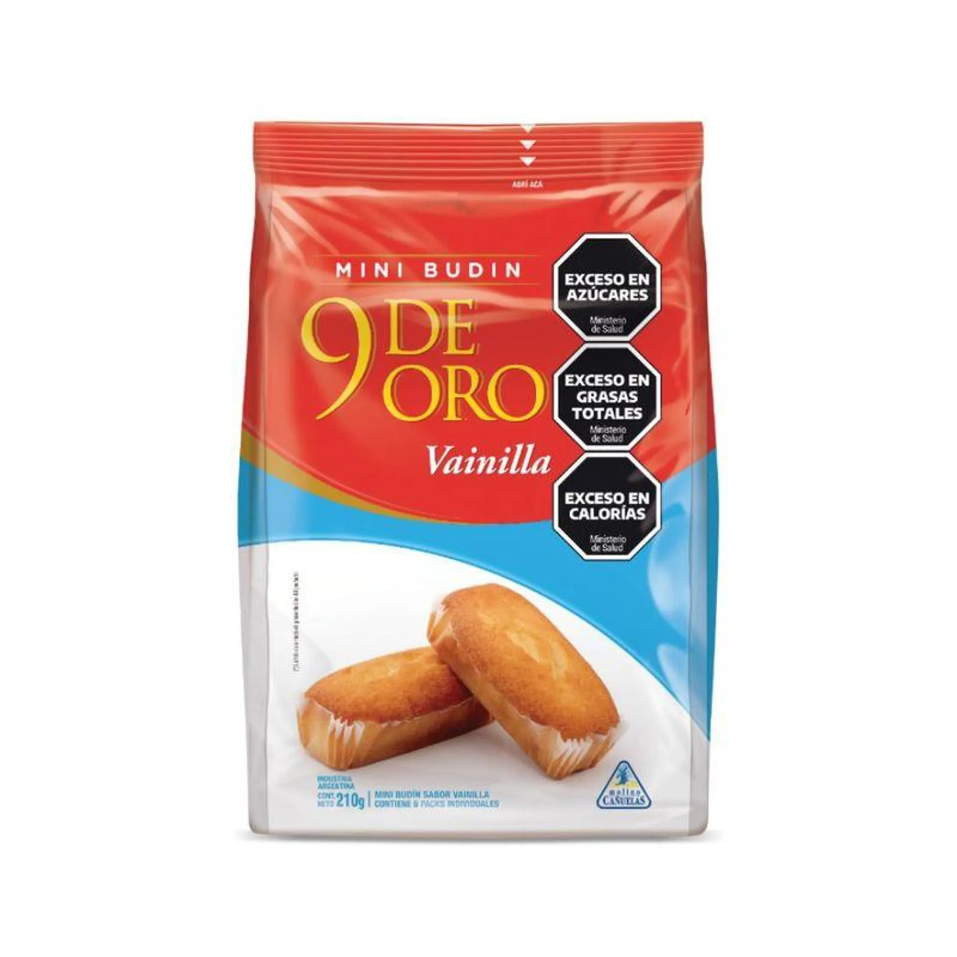 Mini Budín de Vainilla 9 de Oro 210 Gr.