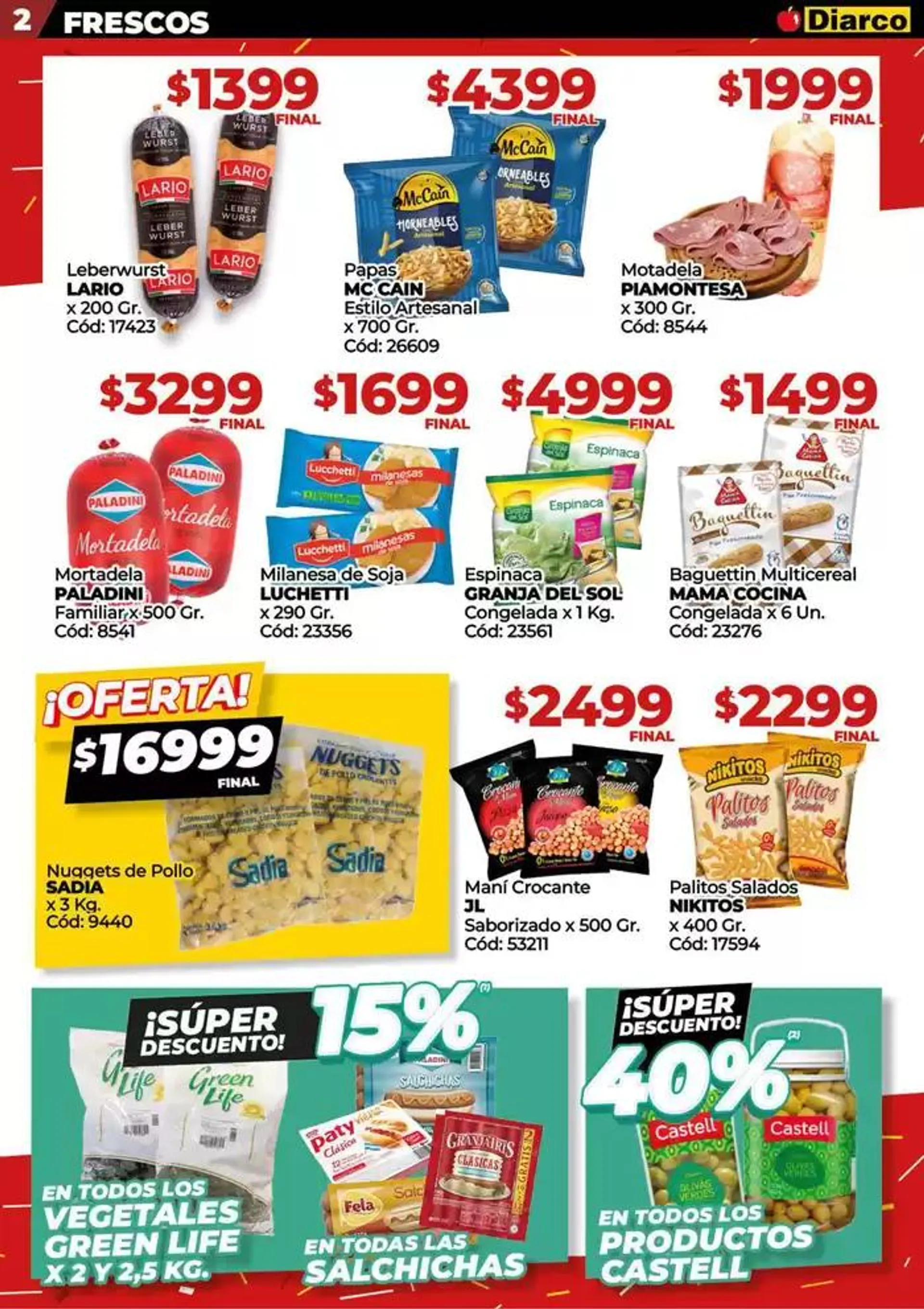 Ofertas de Diarco Ofertas Pueblo Sur 30 de septiembre al 4 de octubre 2024 - Página 2 del catálogo