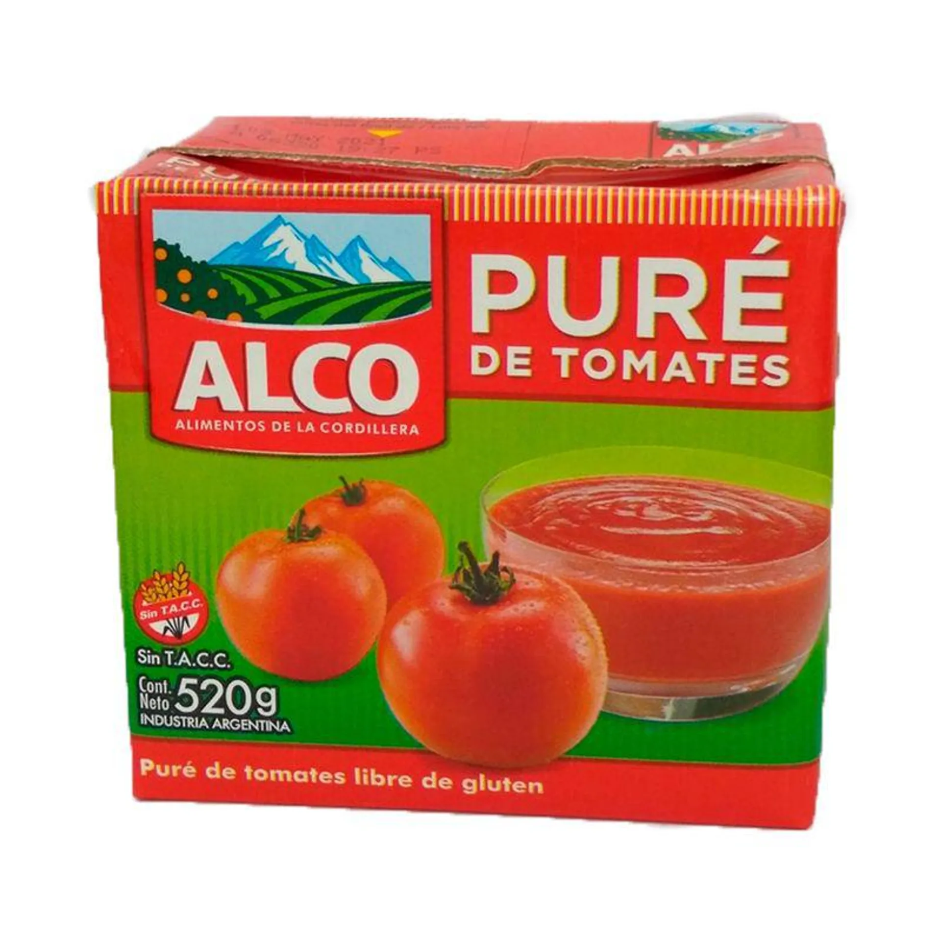 Pure de tomates Alco 520 g.