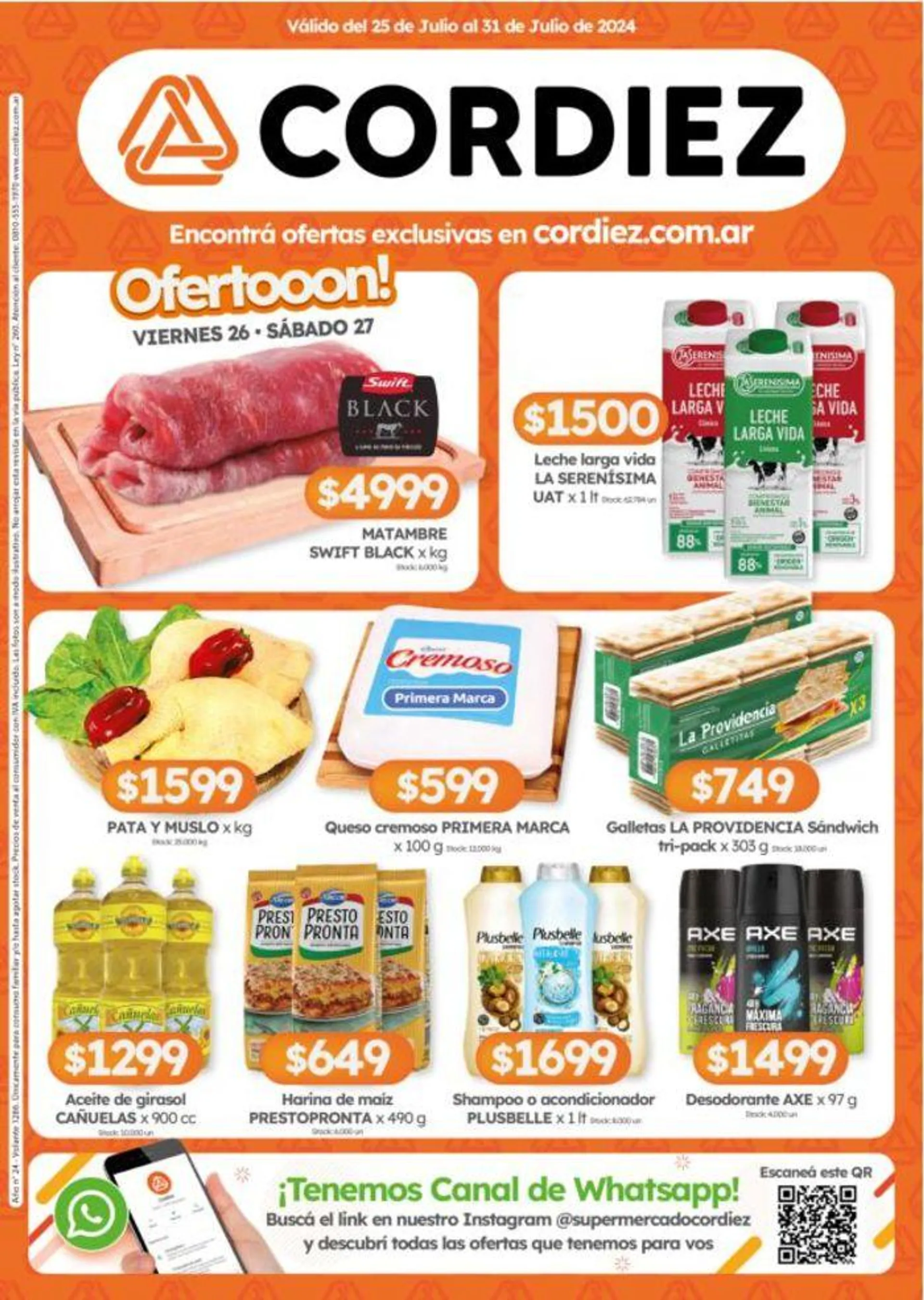 Ofertas de Catálogo Cordiez 25 de julio al 31 de julio 2024 - Página 1 del catálogo