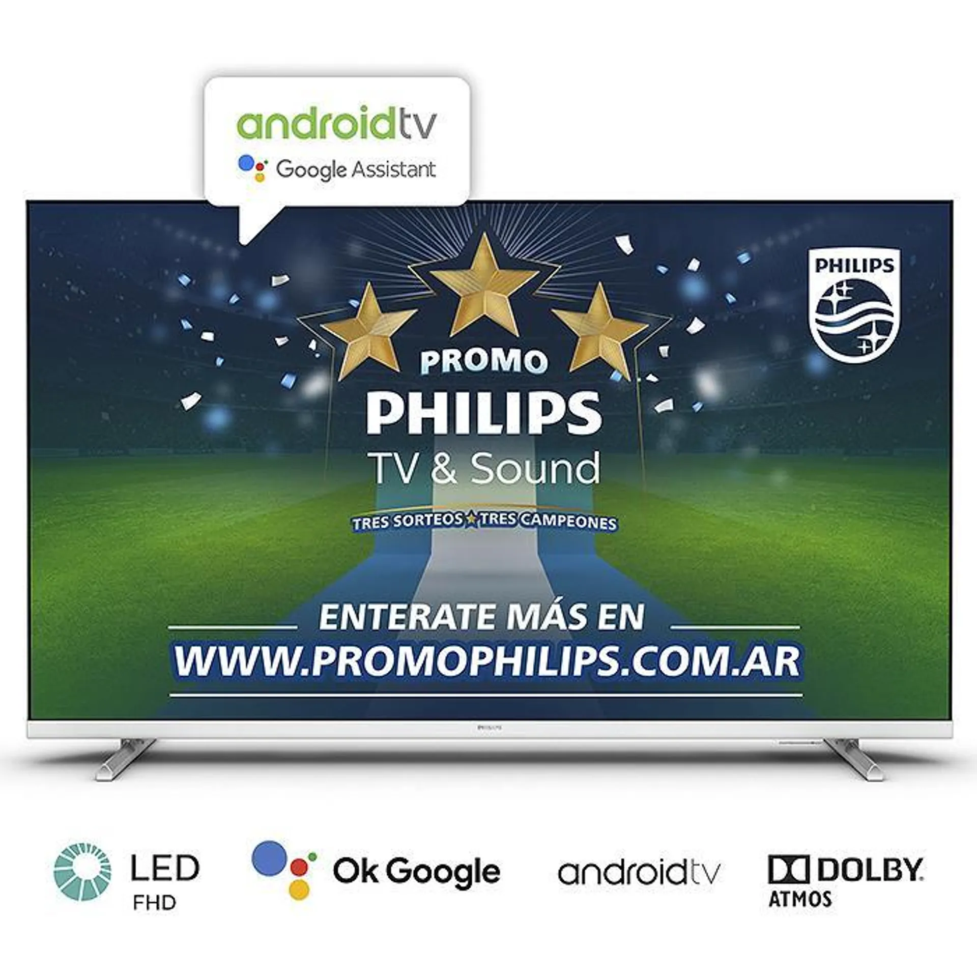 Smart Tv Philips 43" PFD6927 Full HD Android Tv Blanco