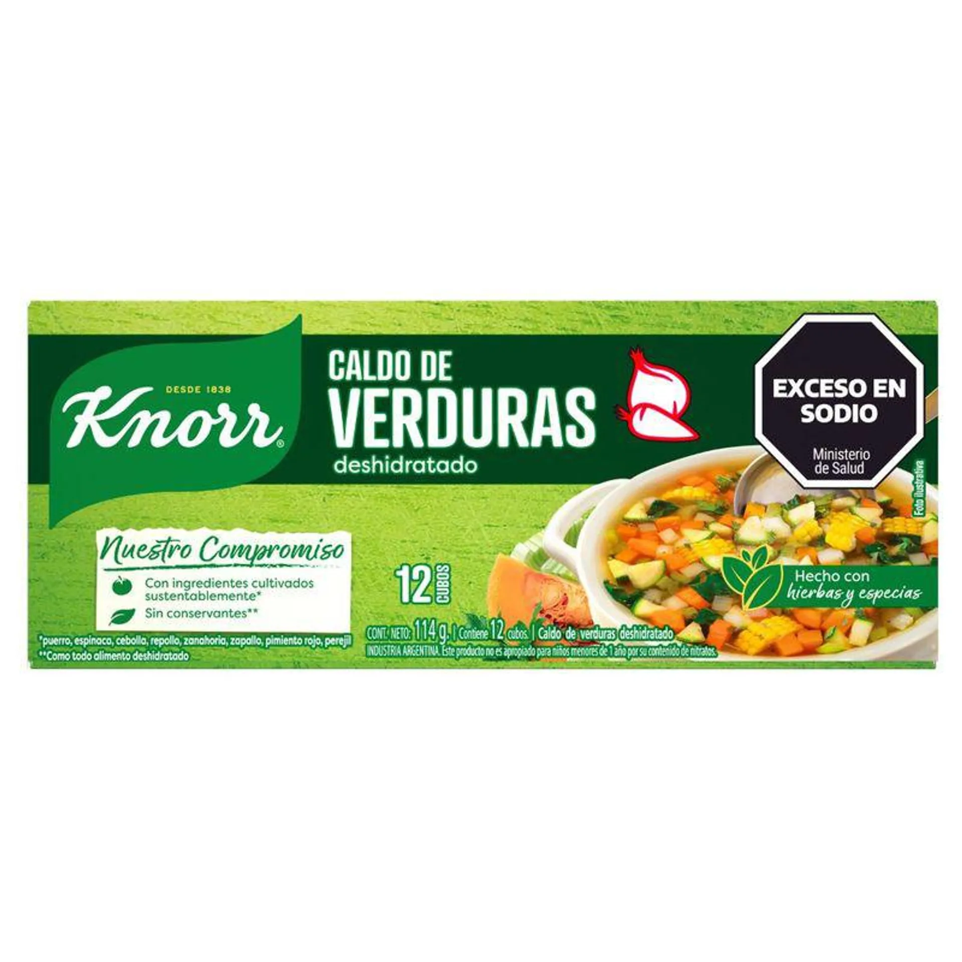 Caldo Verdura Con Vegetales Knorr 12 Ud.