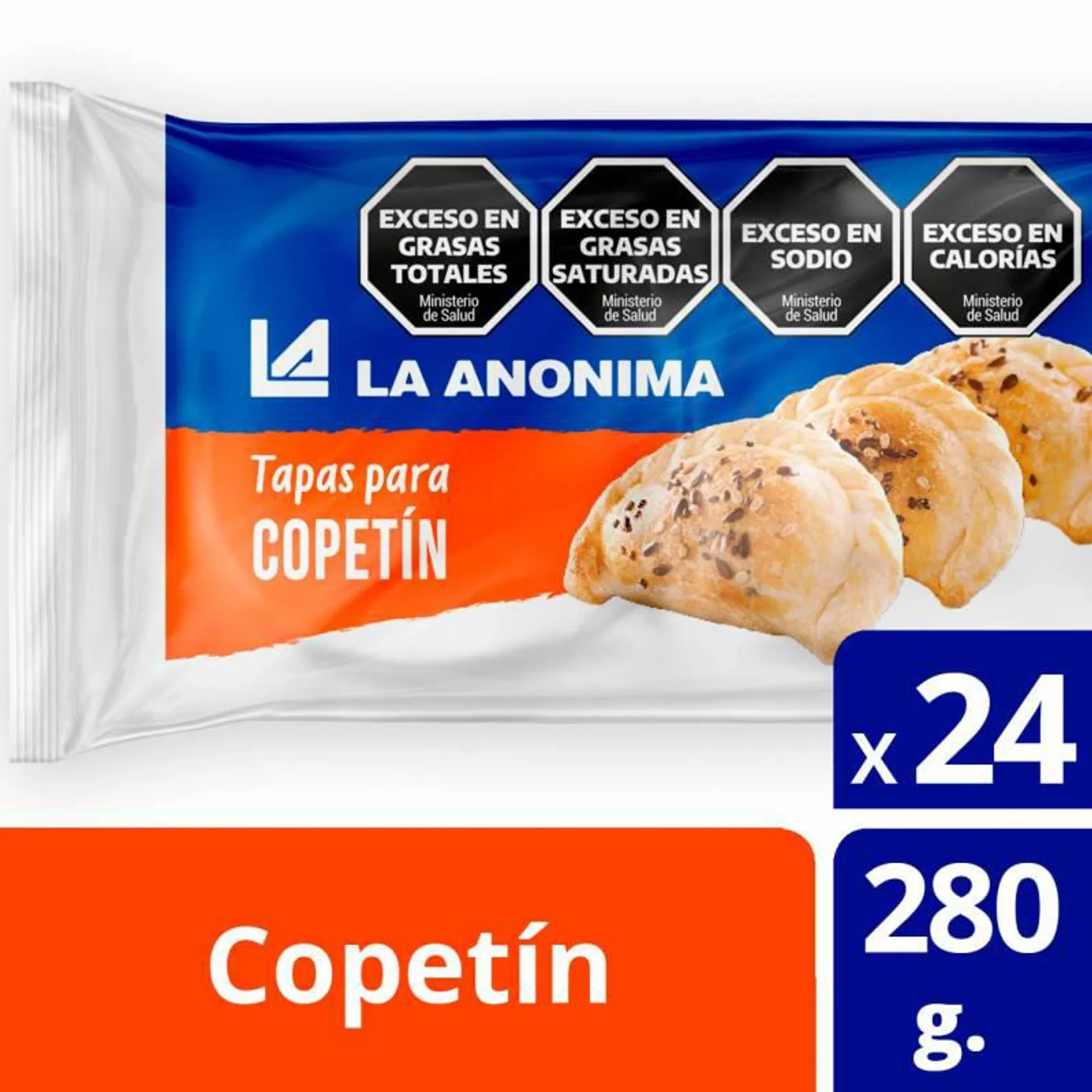 Tapas para Copetín x 24 un. La Anónima x 280 g.