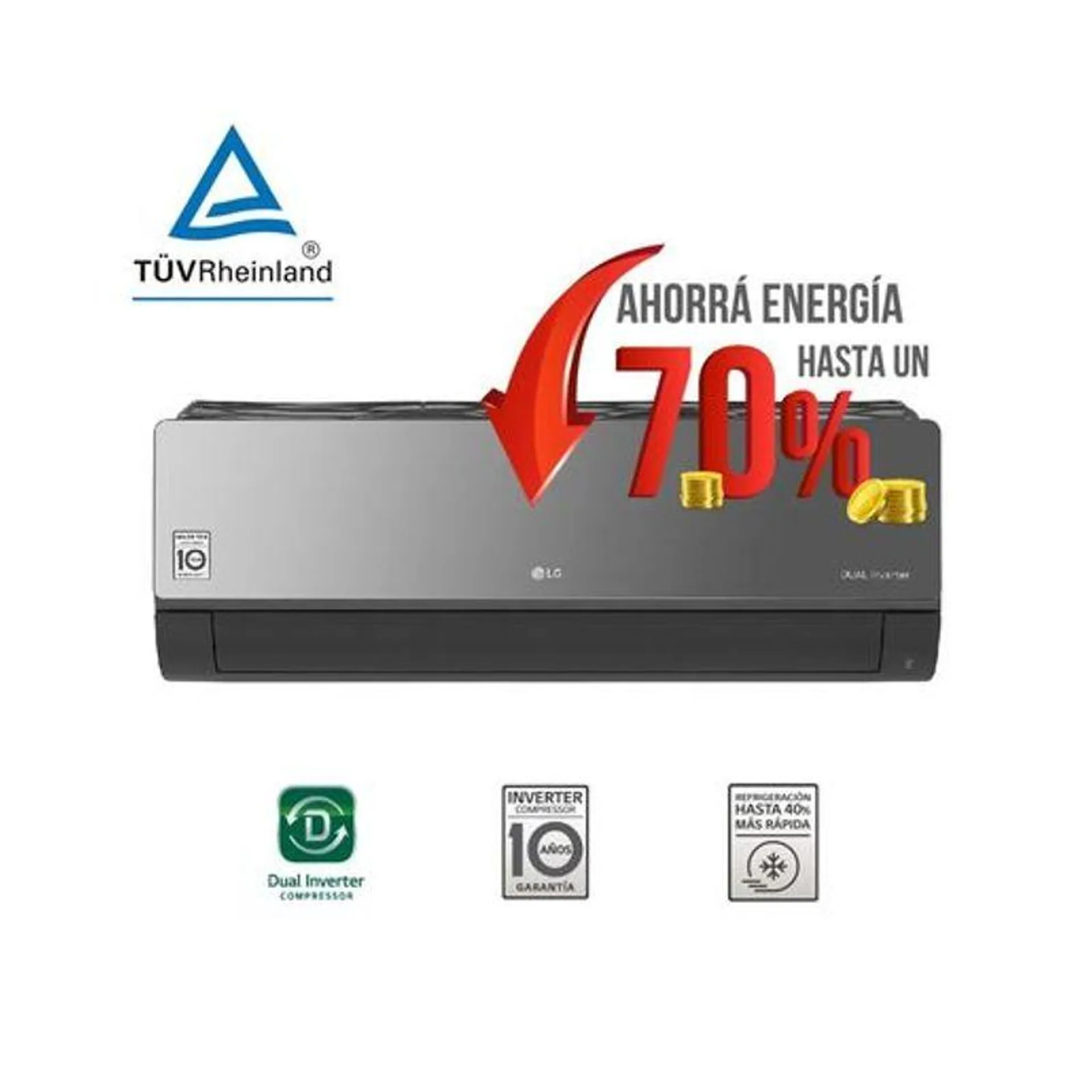 Aire Acondicionado Lg Split 5100W Artcool Dual Inv S4-W18Klrpa